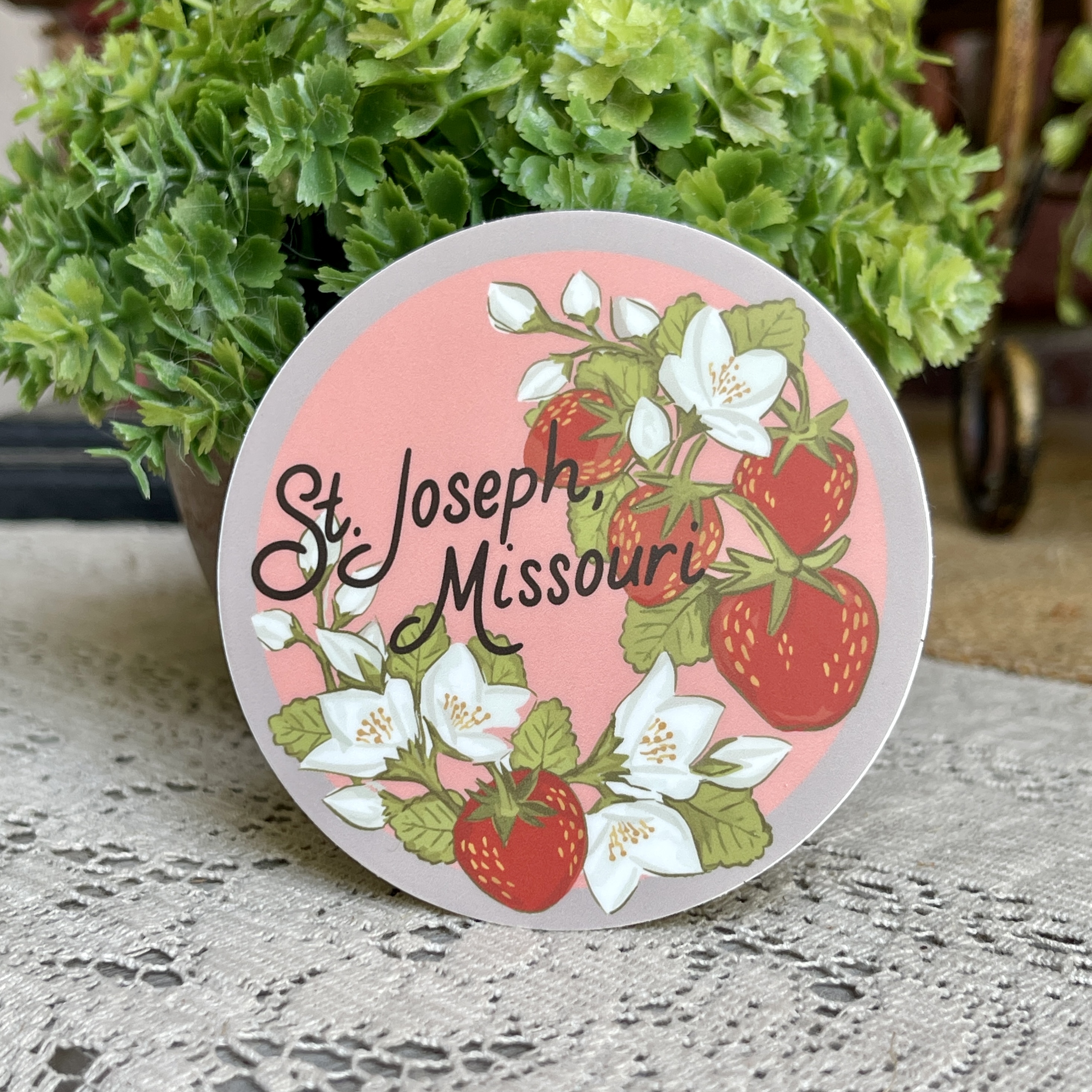 Strawberry Delight St. Joseph, Missouri Floral Sticker