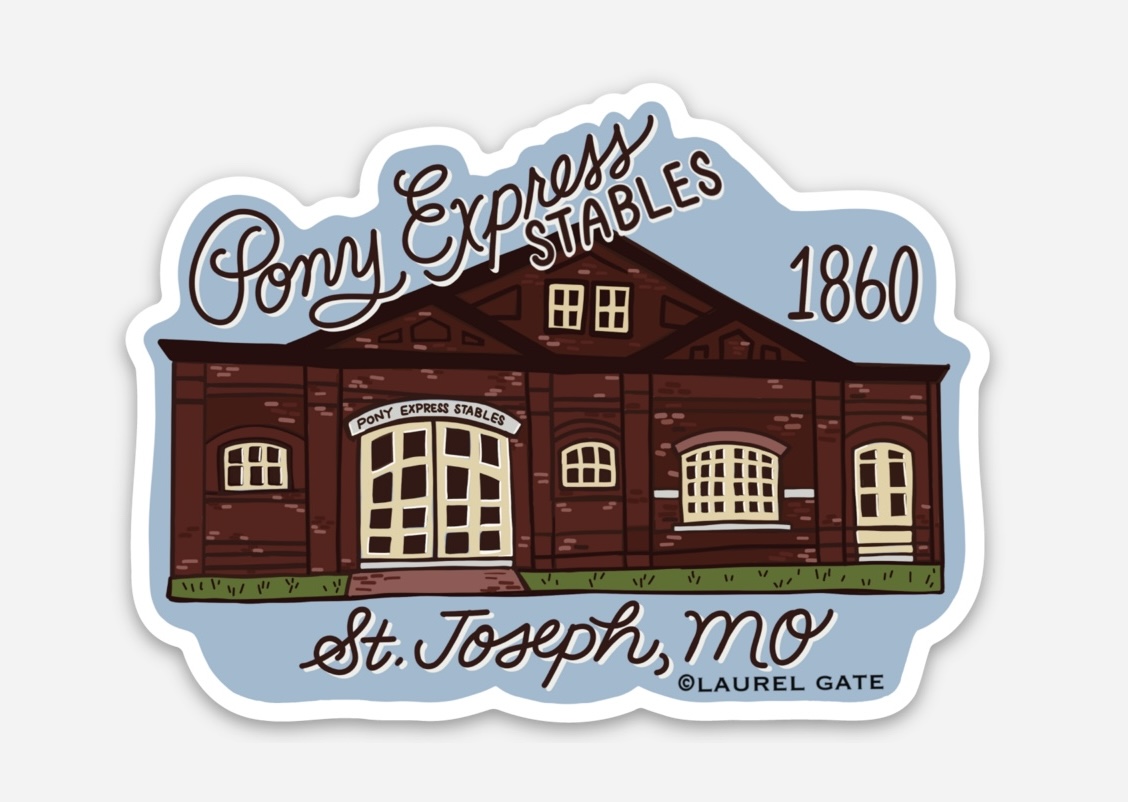 Pony Express 1860 Stables Sticker