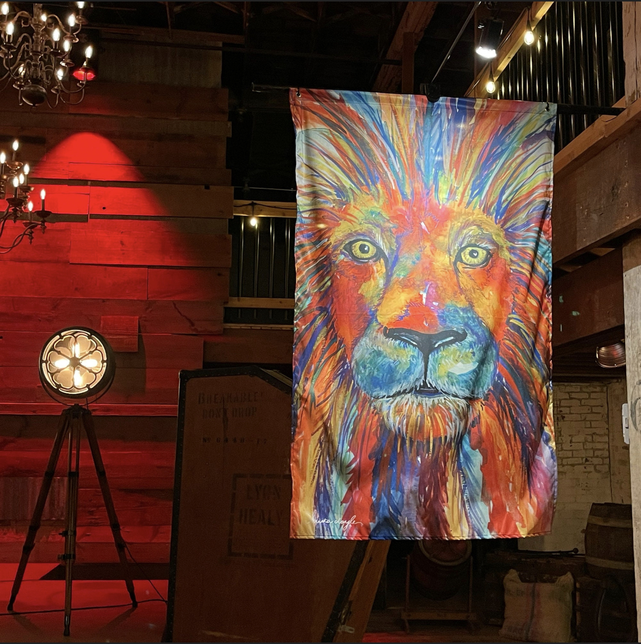 Be Strong and Courageous Lion Flag
