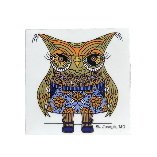 Groovy Owl St. Joseph Sticker
