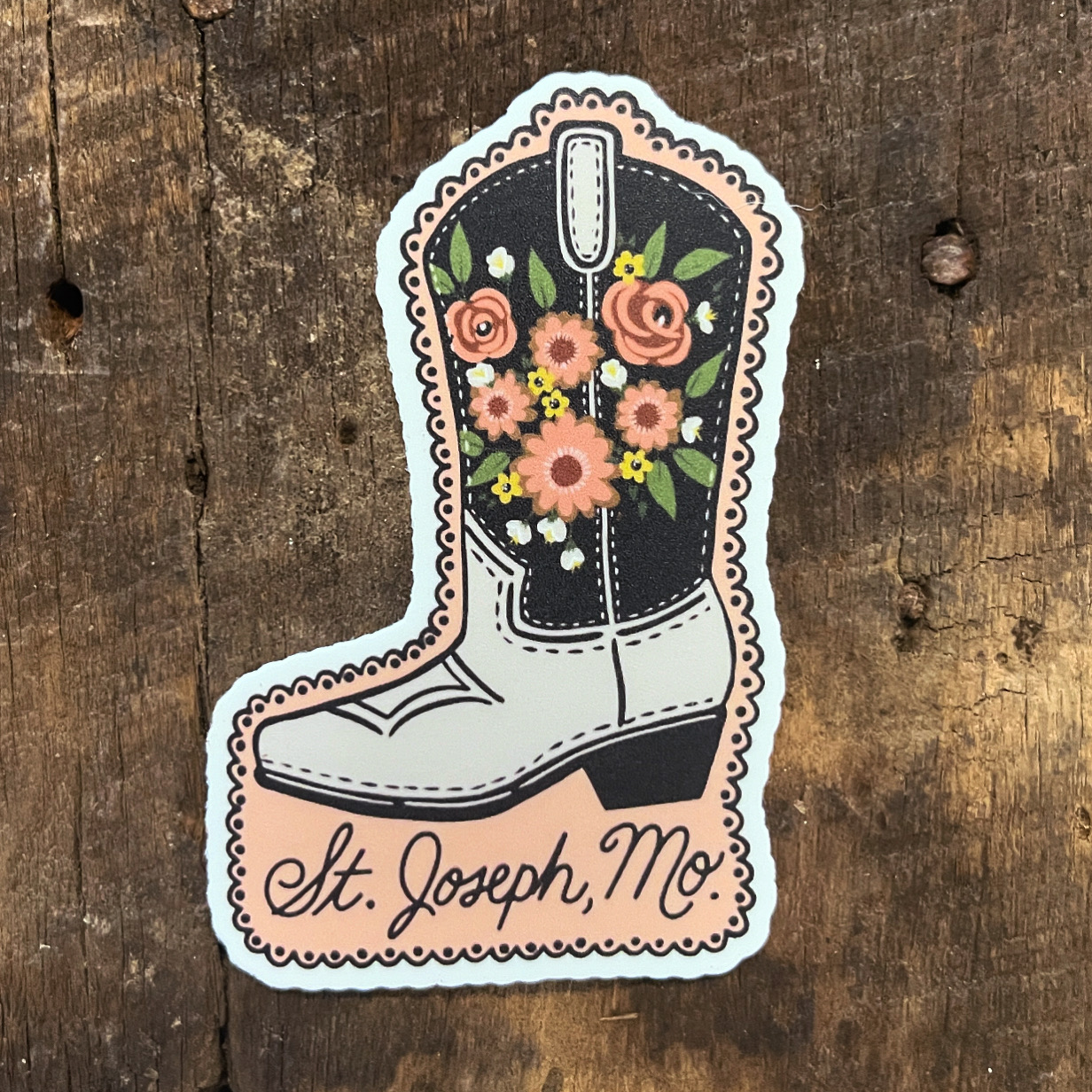 Cowgirl Boot St. Joseph, MO Sticker