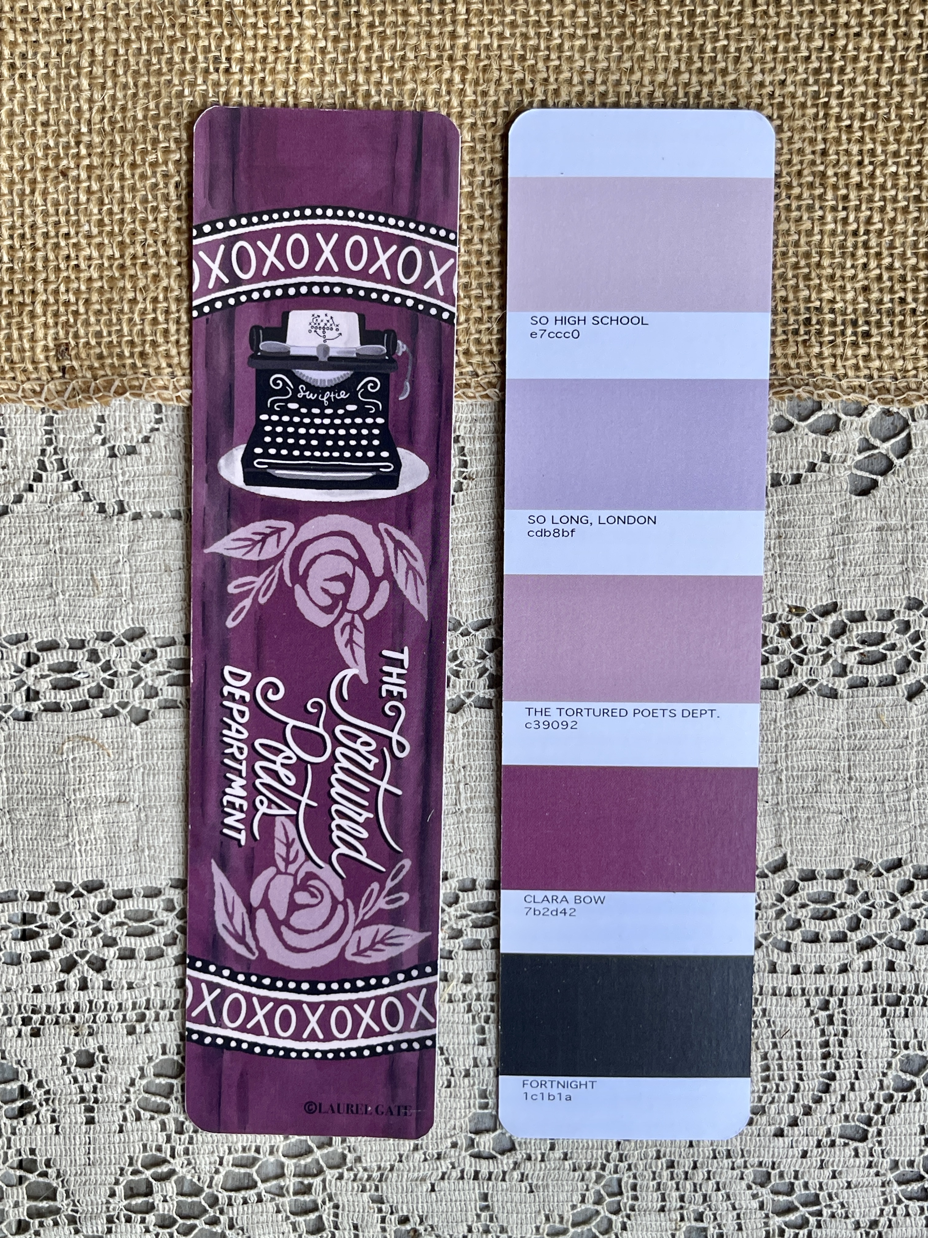 Tortured Poet Society Taylor Swift Bookmark