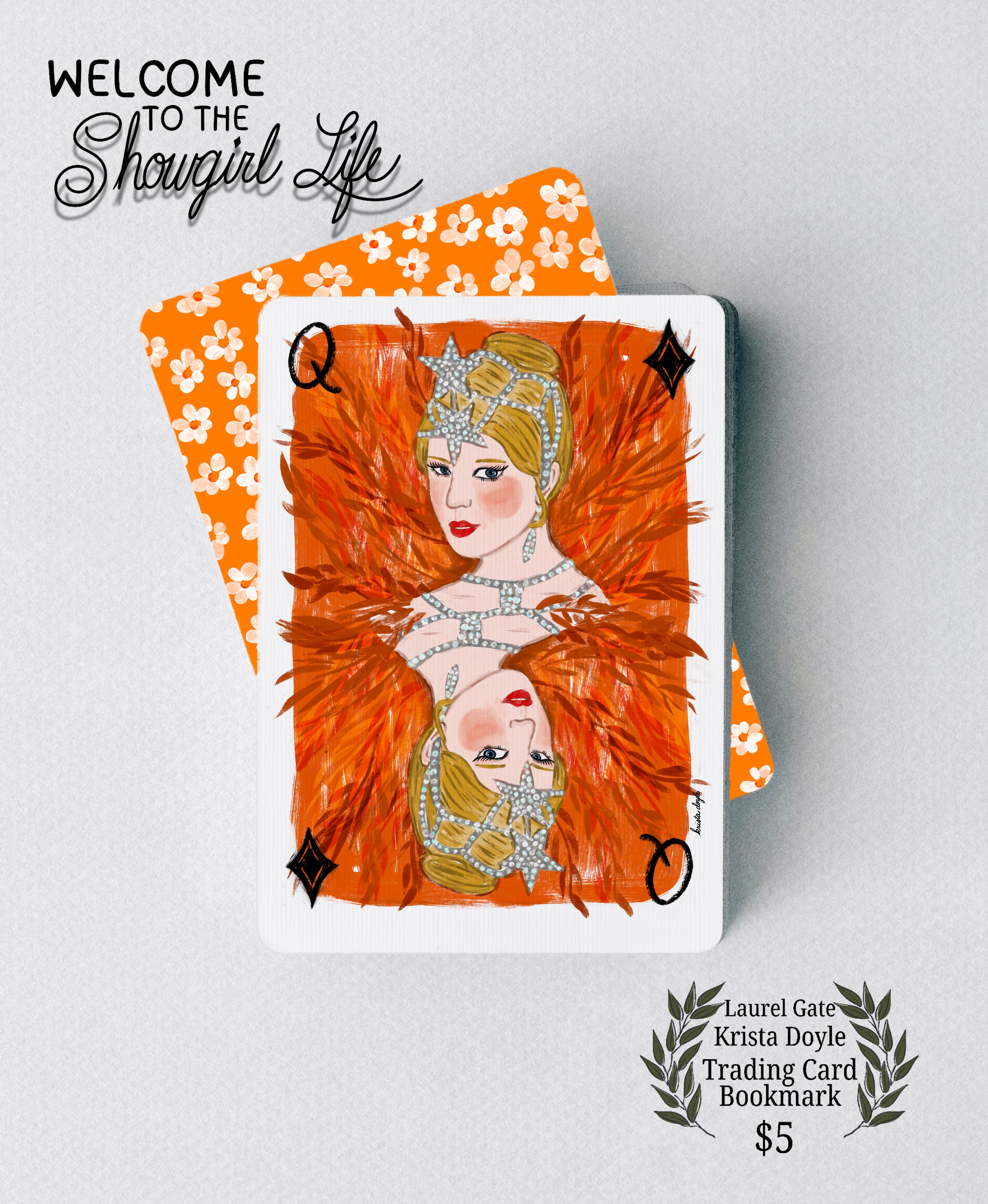 Showgirl Queen Trading Card Bookmark