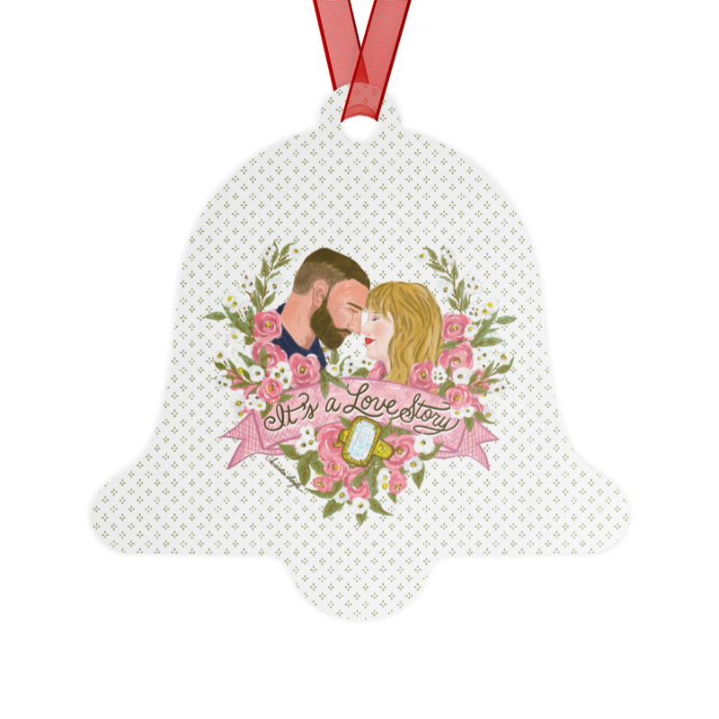 TNT Love Story Metal Two-Sided Ornament | Taylor Swift & Travis Kelce Inspired