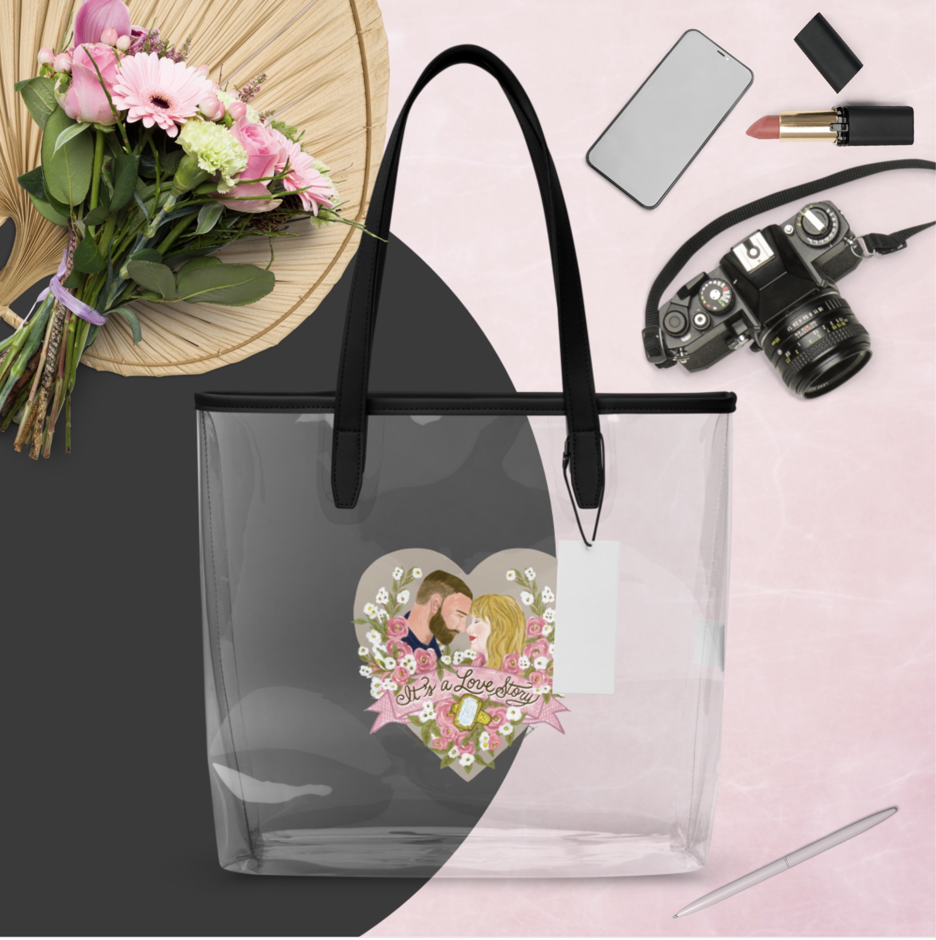 TNT Love Story Clear Tote Bag | Stadium-Approved Taylor & Travis Inspired Concert Purse
