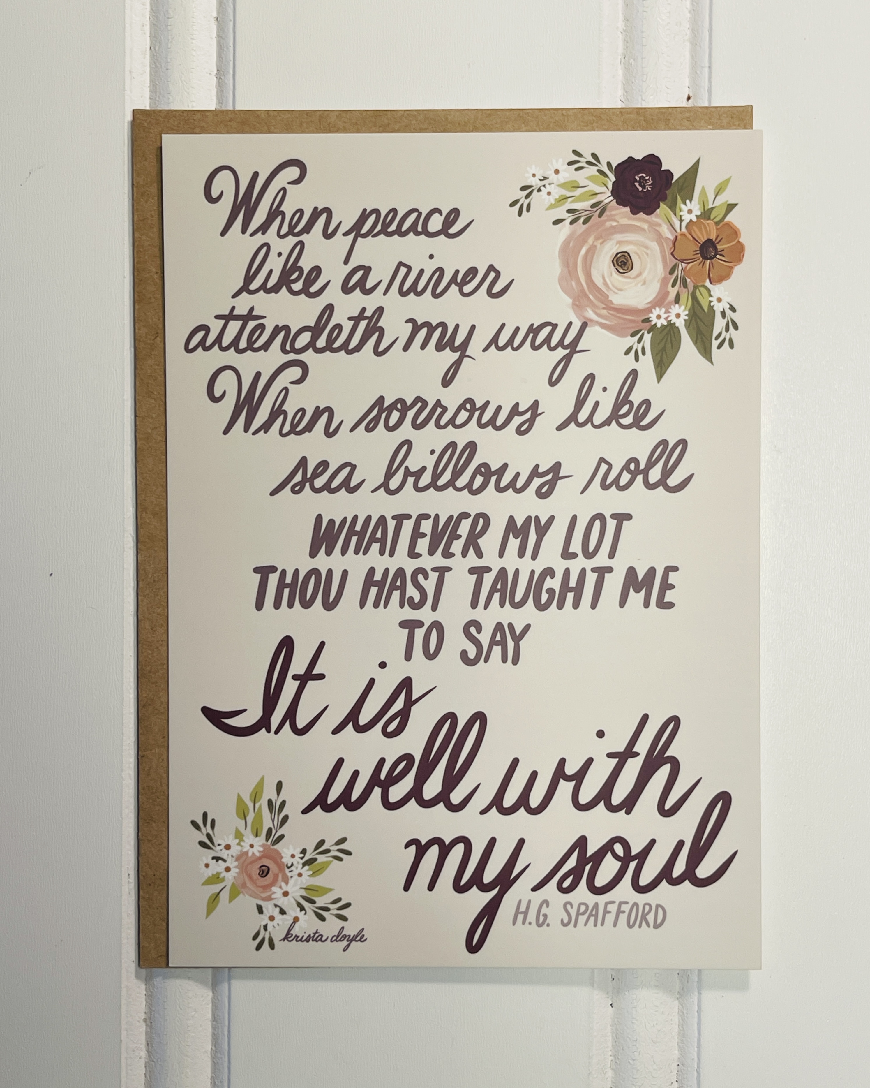 It is Well With my Soul 5 x7 Card