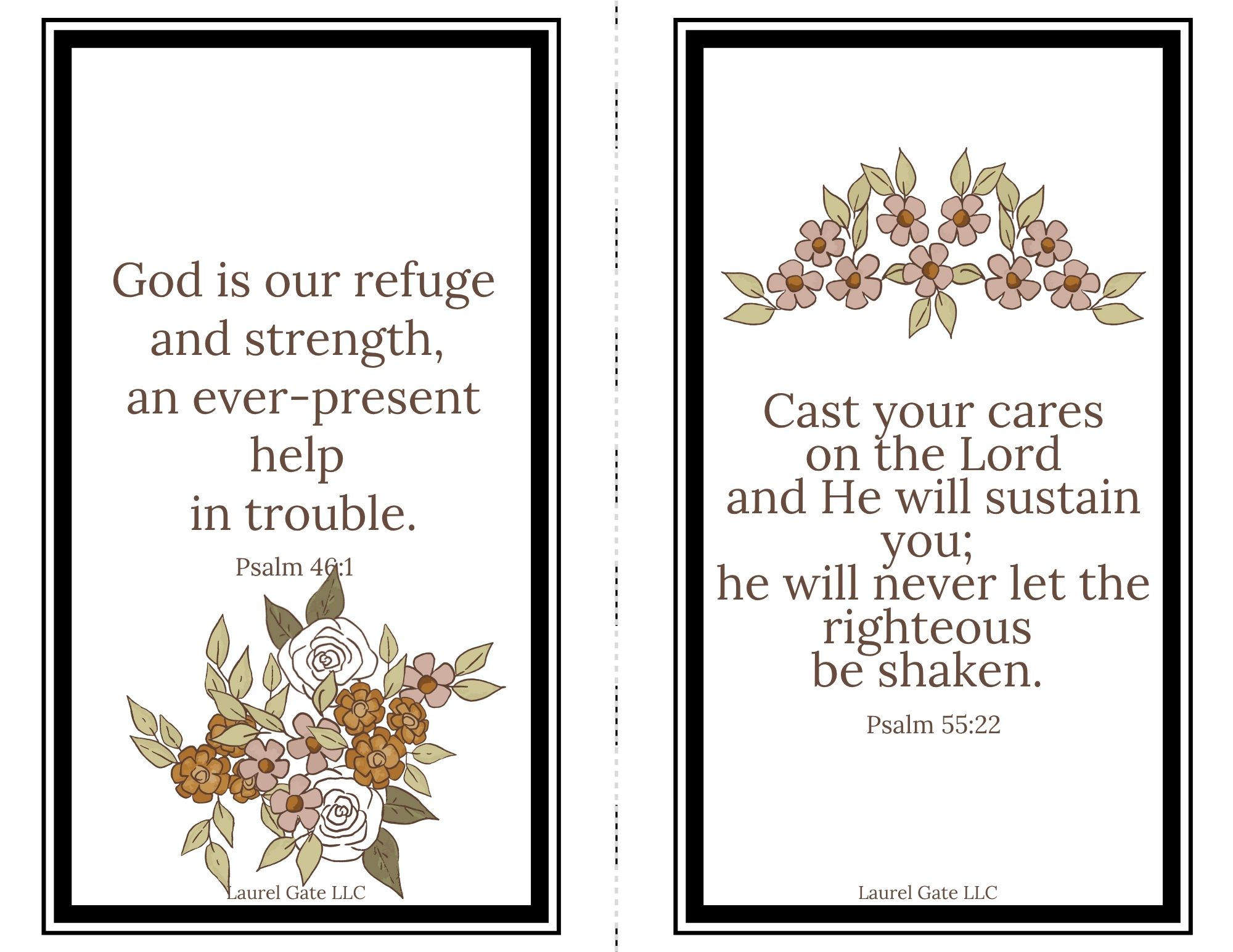 Scripture Encouragement Cards for the Weary Hearted 