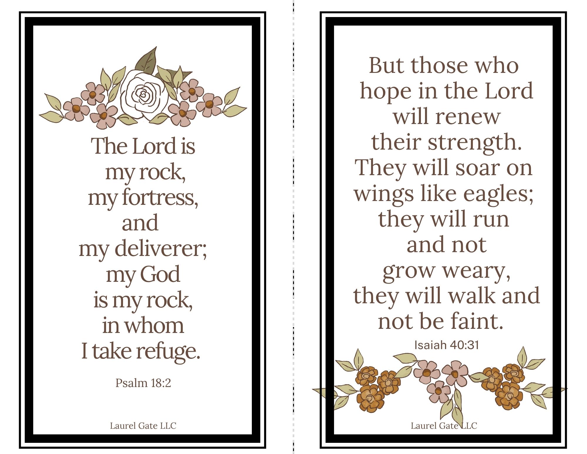 Scripture Encouragement Cards for the Weary Hearted 