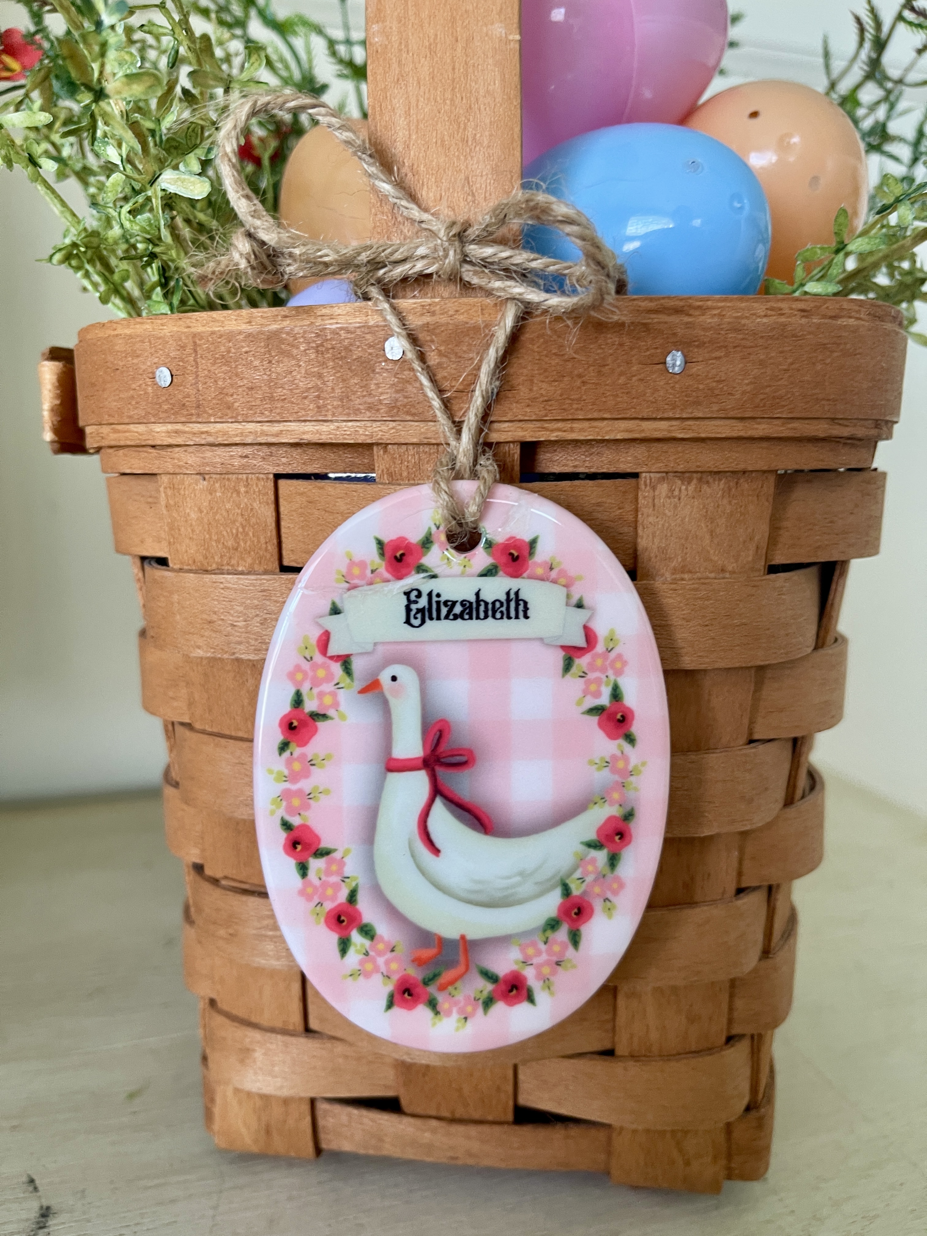 🕊️ Personalized Goose Ceramic Ornament 