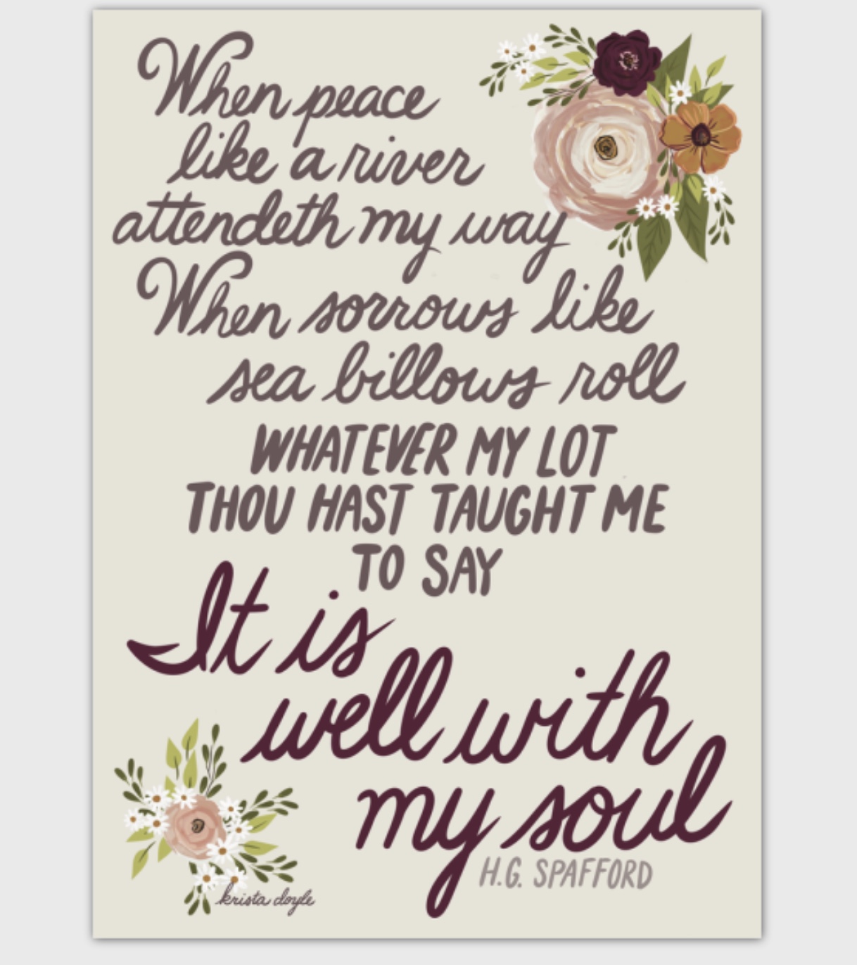 It is Well With my Soul 5 x7 Card
