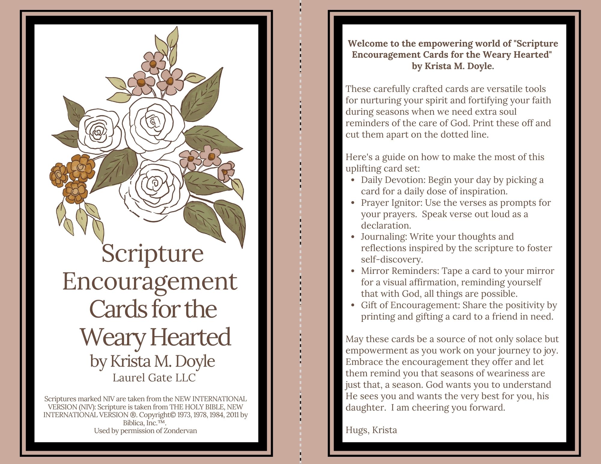Scripture Encouragement Cards for the Weary Hearted 