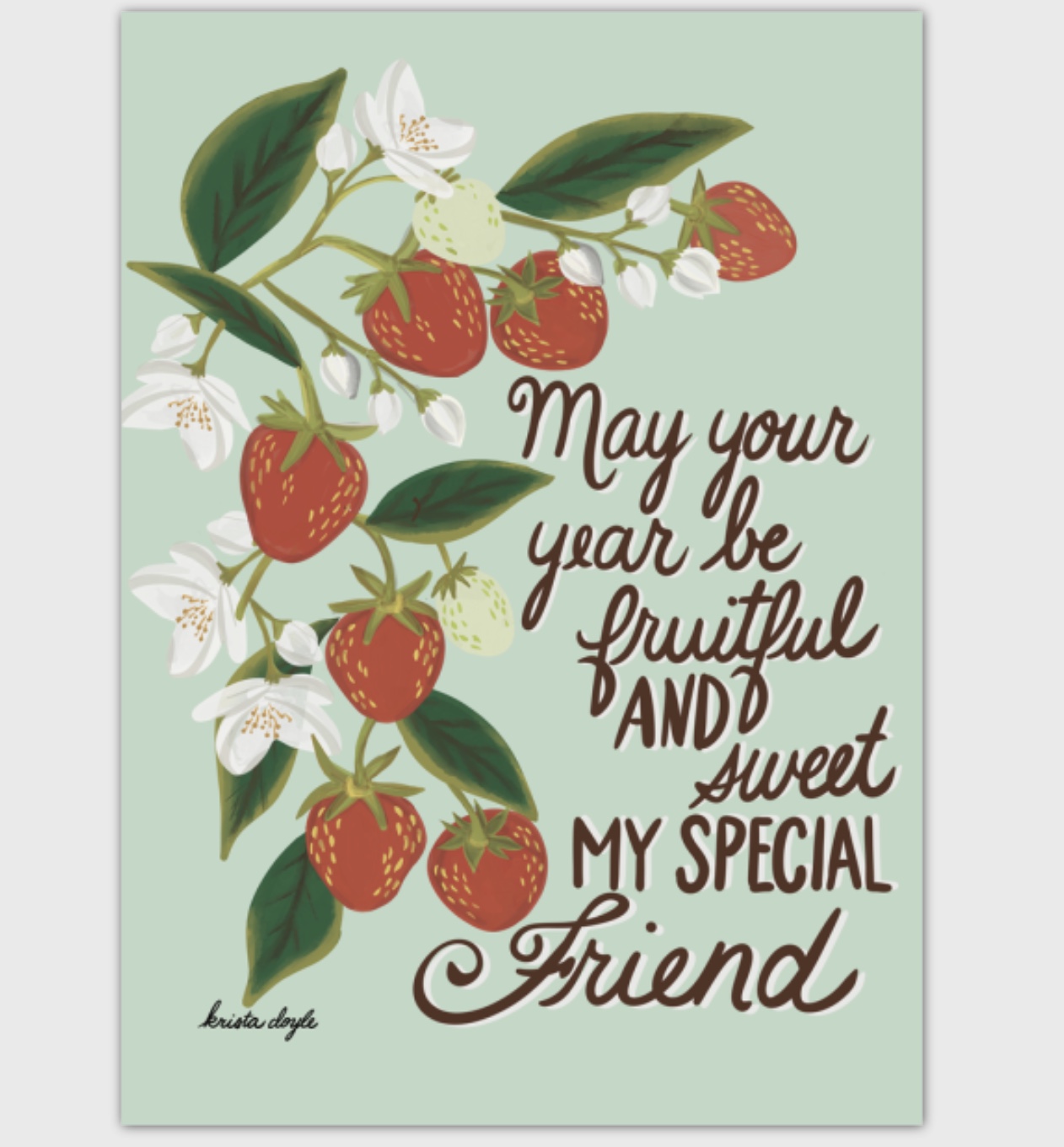 May Your Year Birthday Strawberry Greeting Card
