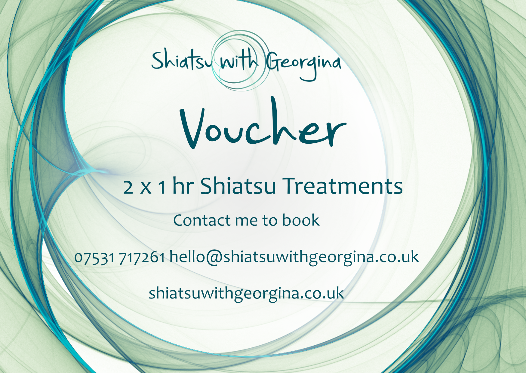 Gift card for 2 x 60 minute treatment