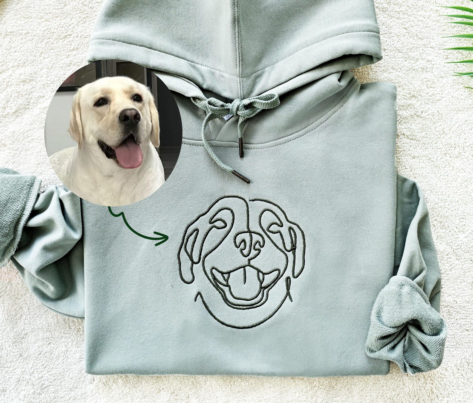 Custom Embroidered Dog Hoodie,Personalised one-line Pet Sweatshirt,Dog Mom Sweater,Unisex Embroidered Hoodie,Custom Gifts For Dog Owners