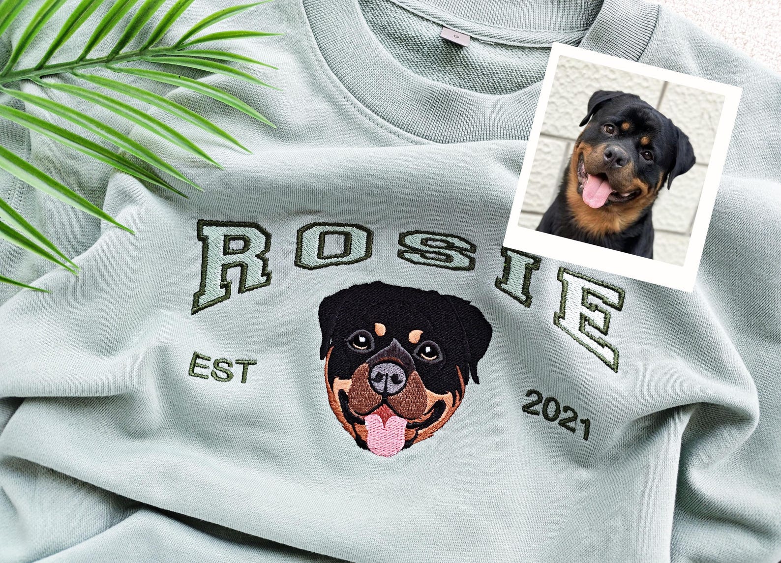 Custom Dog Hoodie Embroidered Dog Name, Personalized Pet Face Sweatshirt from Your Photo, Varsity Sweatshirt,Gifts for Dog Lover
