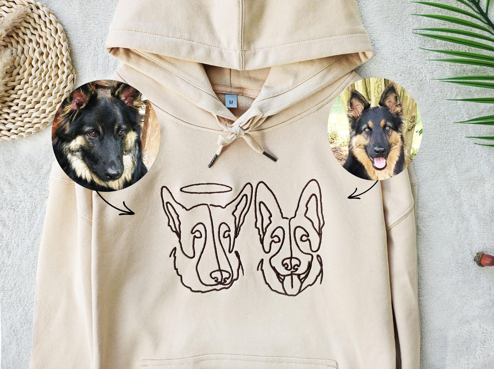 Custom Embroidered Dog Hoodie,Personalised one-line Pet Sweatshirt,Dog Mom Sweater,pet hoodie,Custom Gifts For Dog Owners
