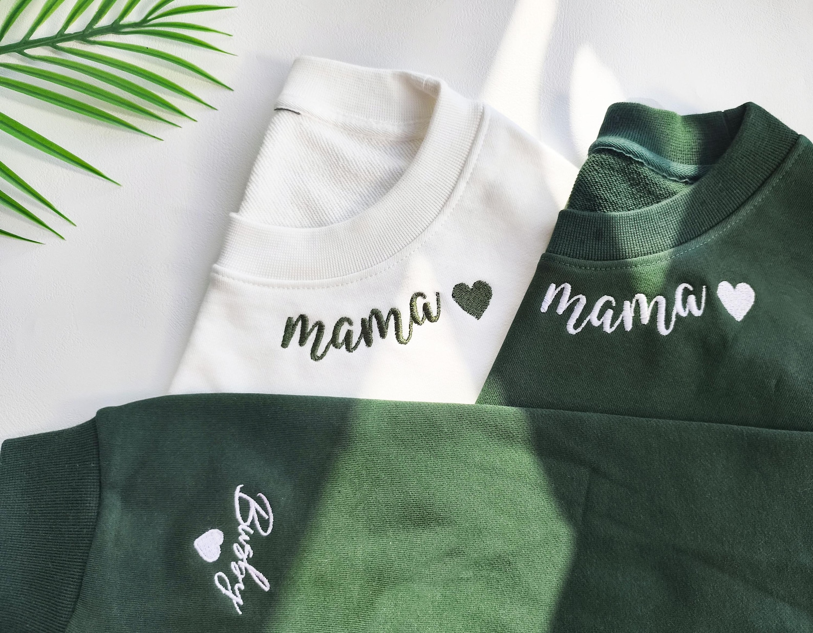 Custom Embroidered Mama Sweatshirt with Kids Name on Sleeve,Personalized Gift for Mom,Personalized Mom Sweatshirt,Mother's day