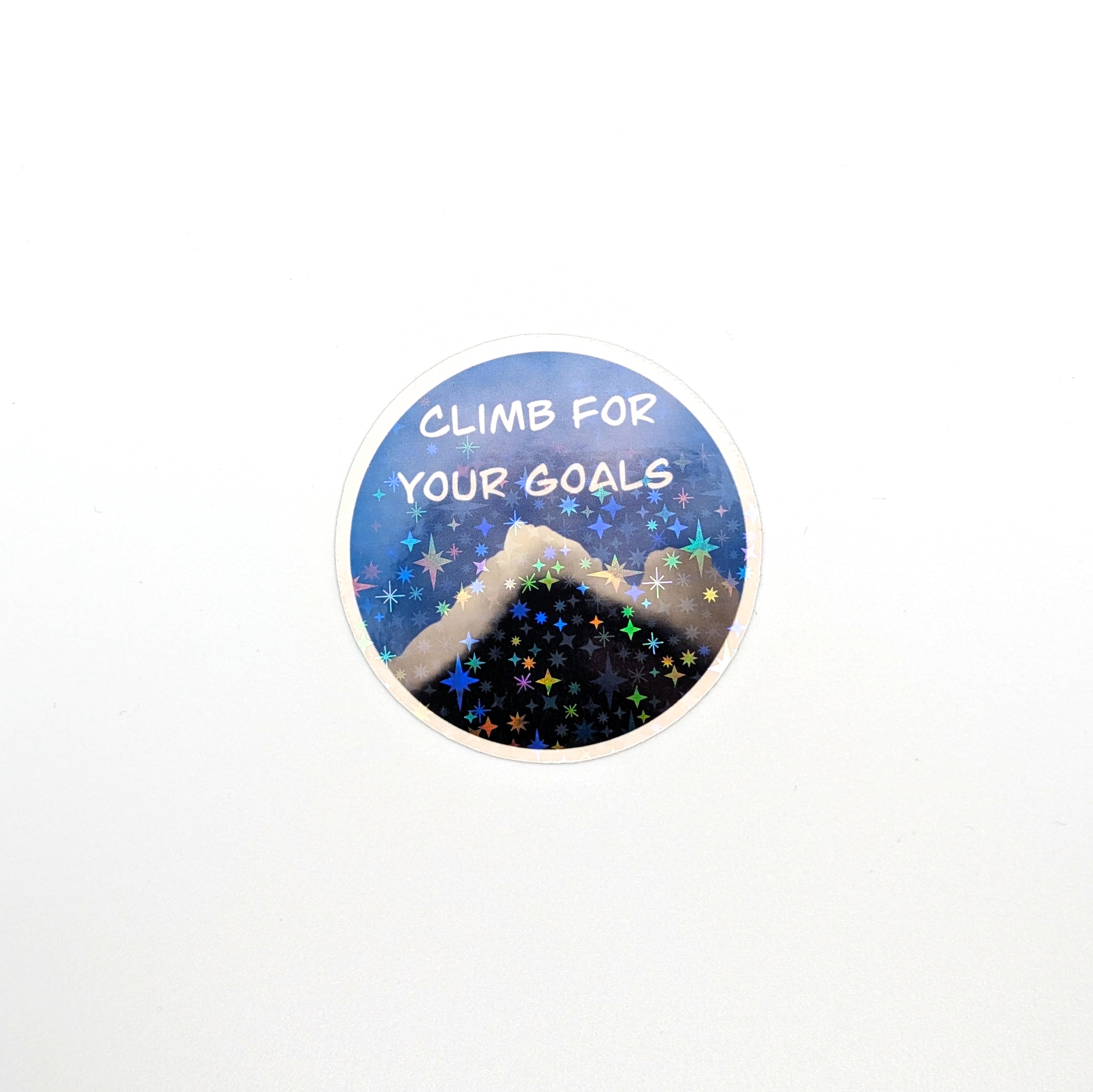 " Climb For Your Goals " Sticker