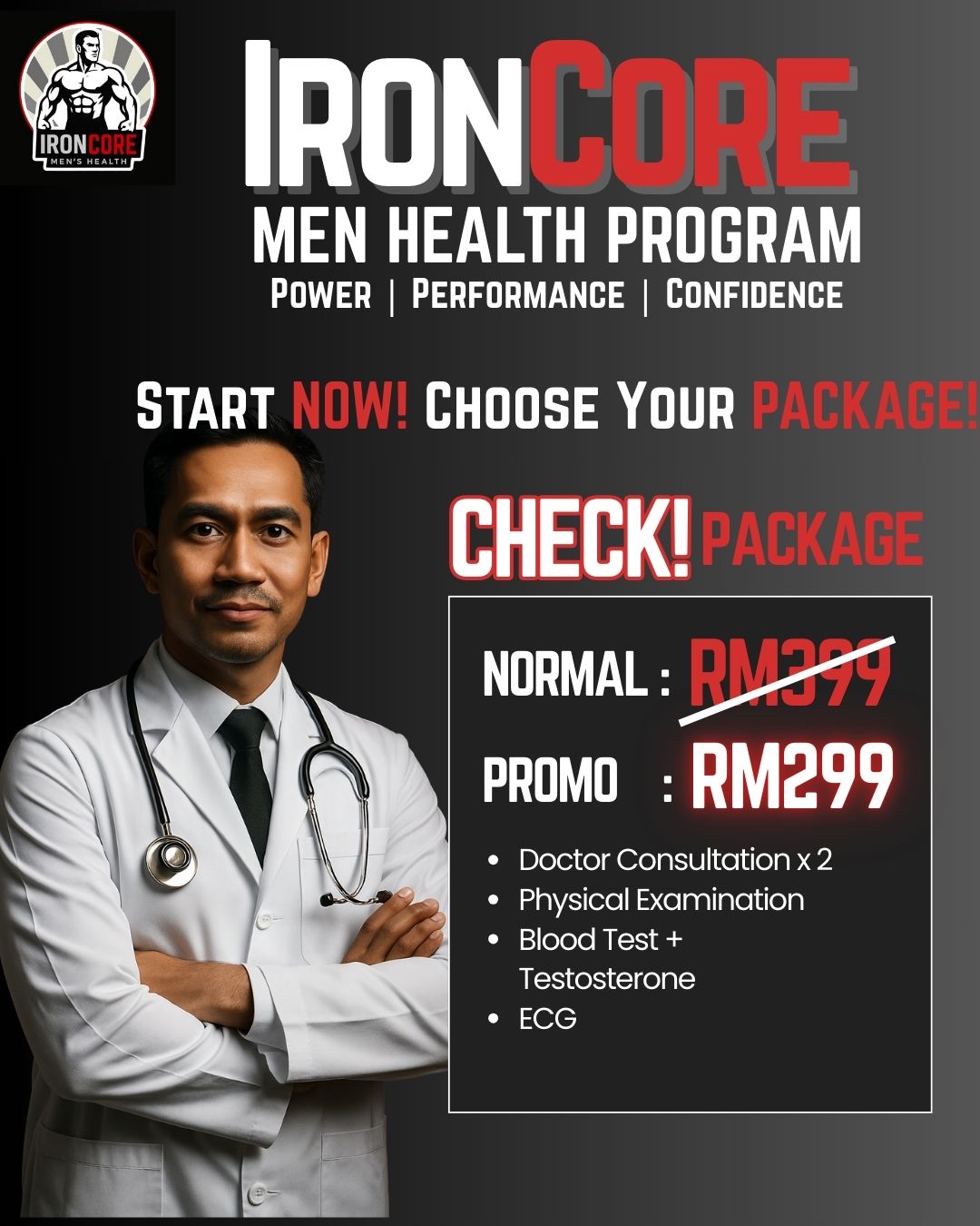 IronCore Men Health Program [Check! Package]