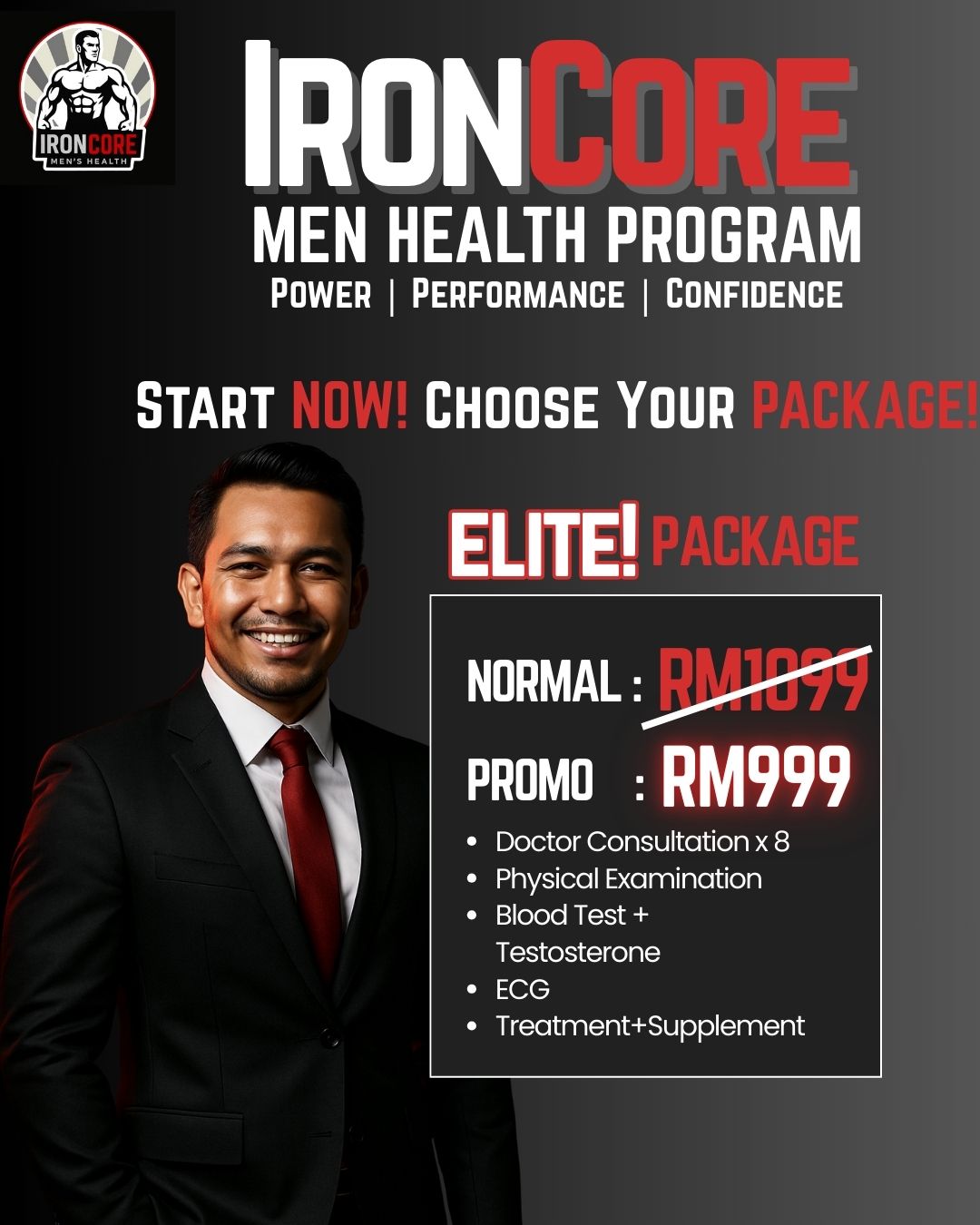  IronCore Men’s Health Program [ELITE! Package]
