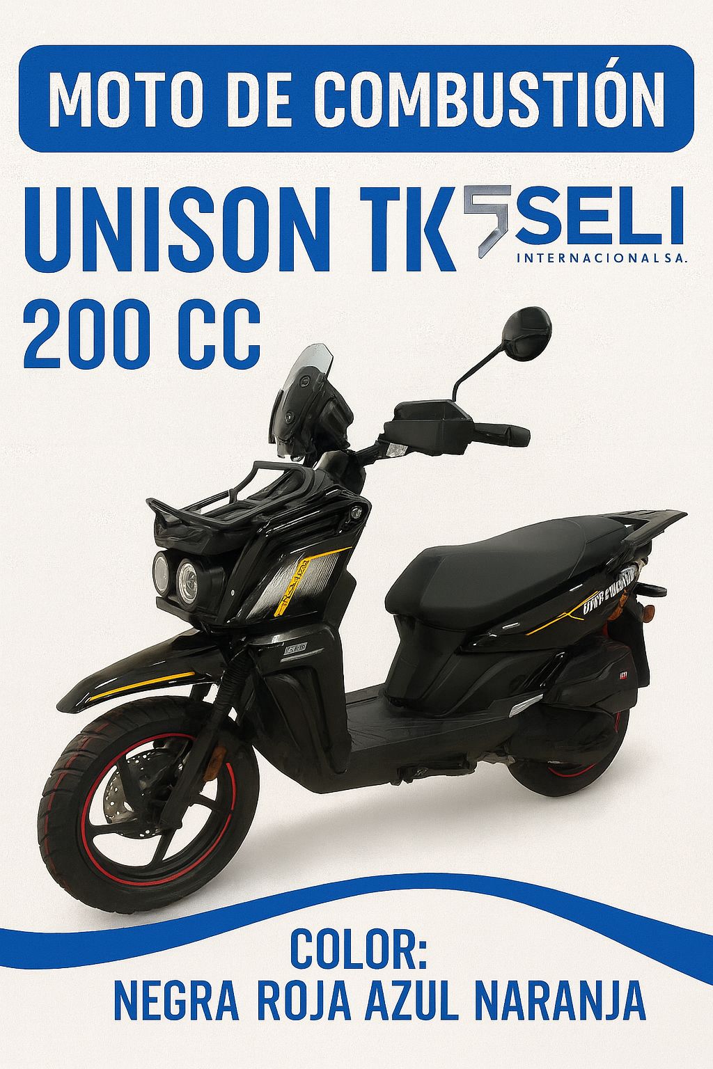 Moto de combustión marca AVA  de 200 CC 