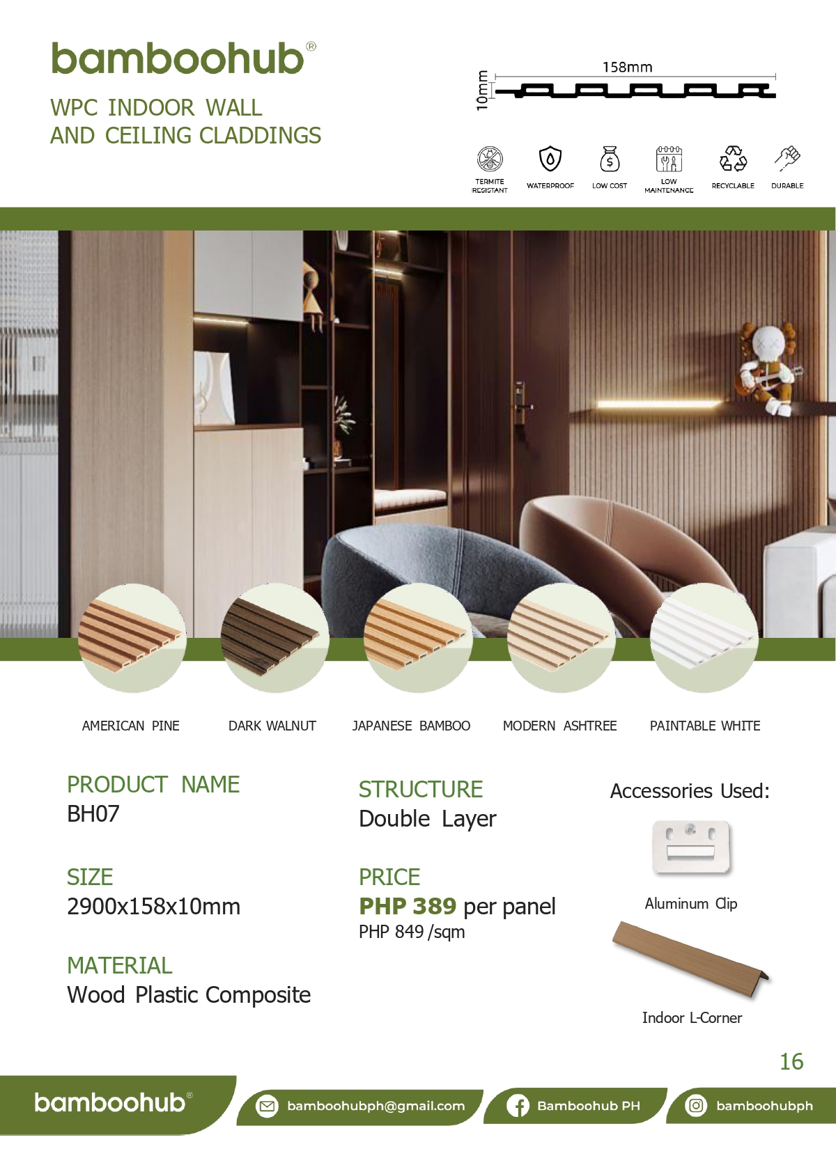 WPC Indoor Wall and Ceiling Claddings