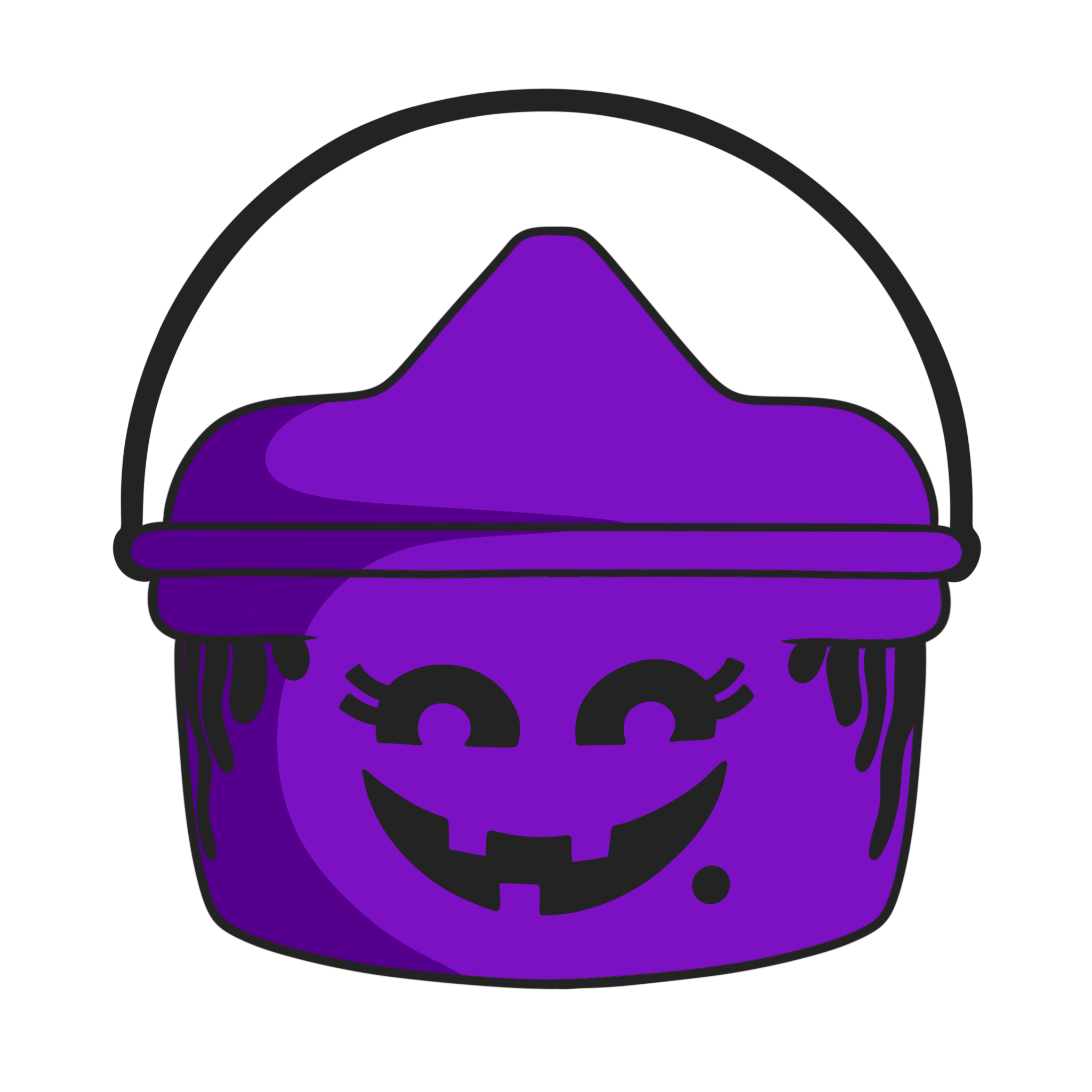 Halloween Bucket - Purple Witch - Glow
