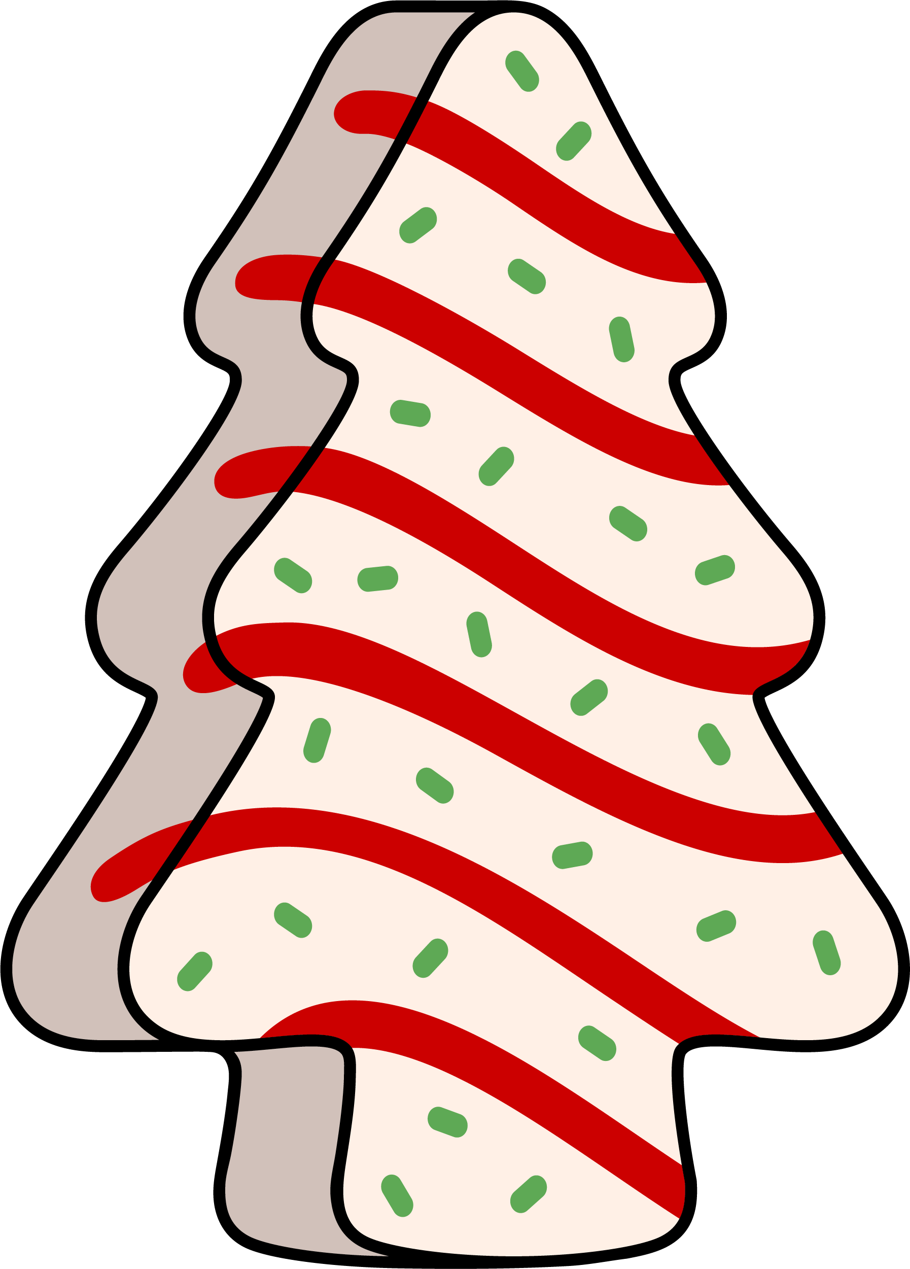 White Christmas Tree Snack Cake