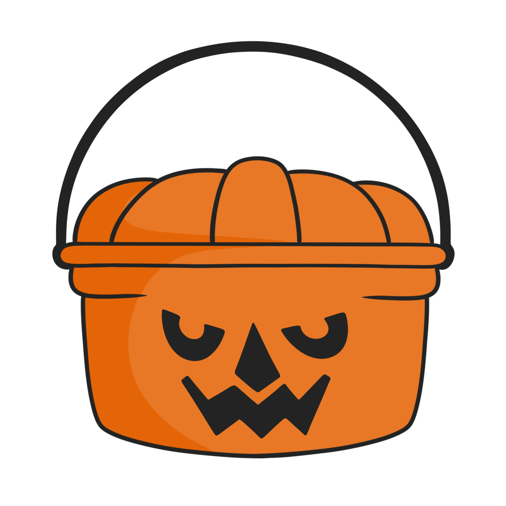 Halloween Bucket - Orange Pumpkin - Glow