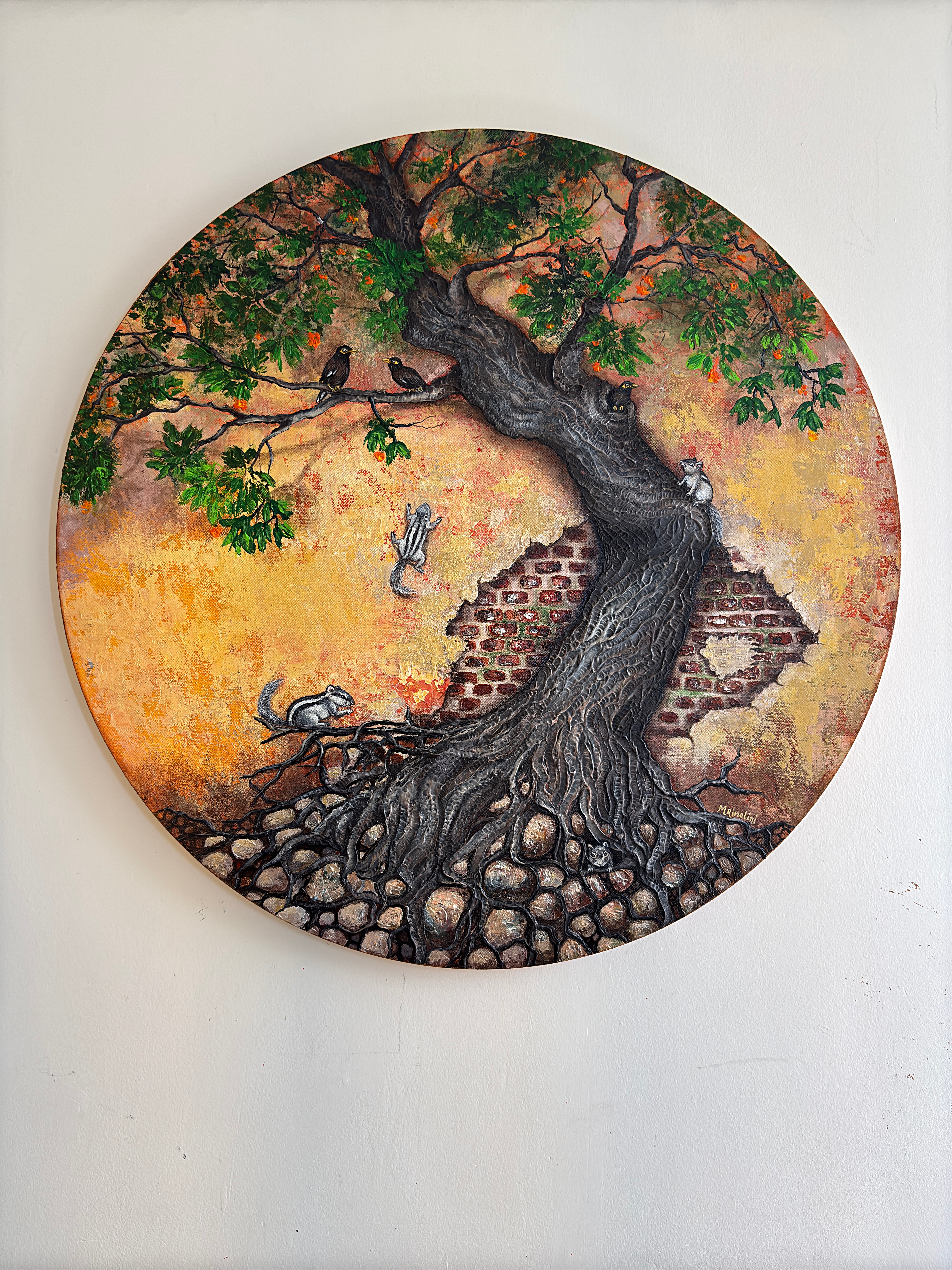 Life's longing for itself- Tree of Life, Original contemporary Indian art