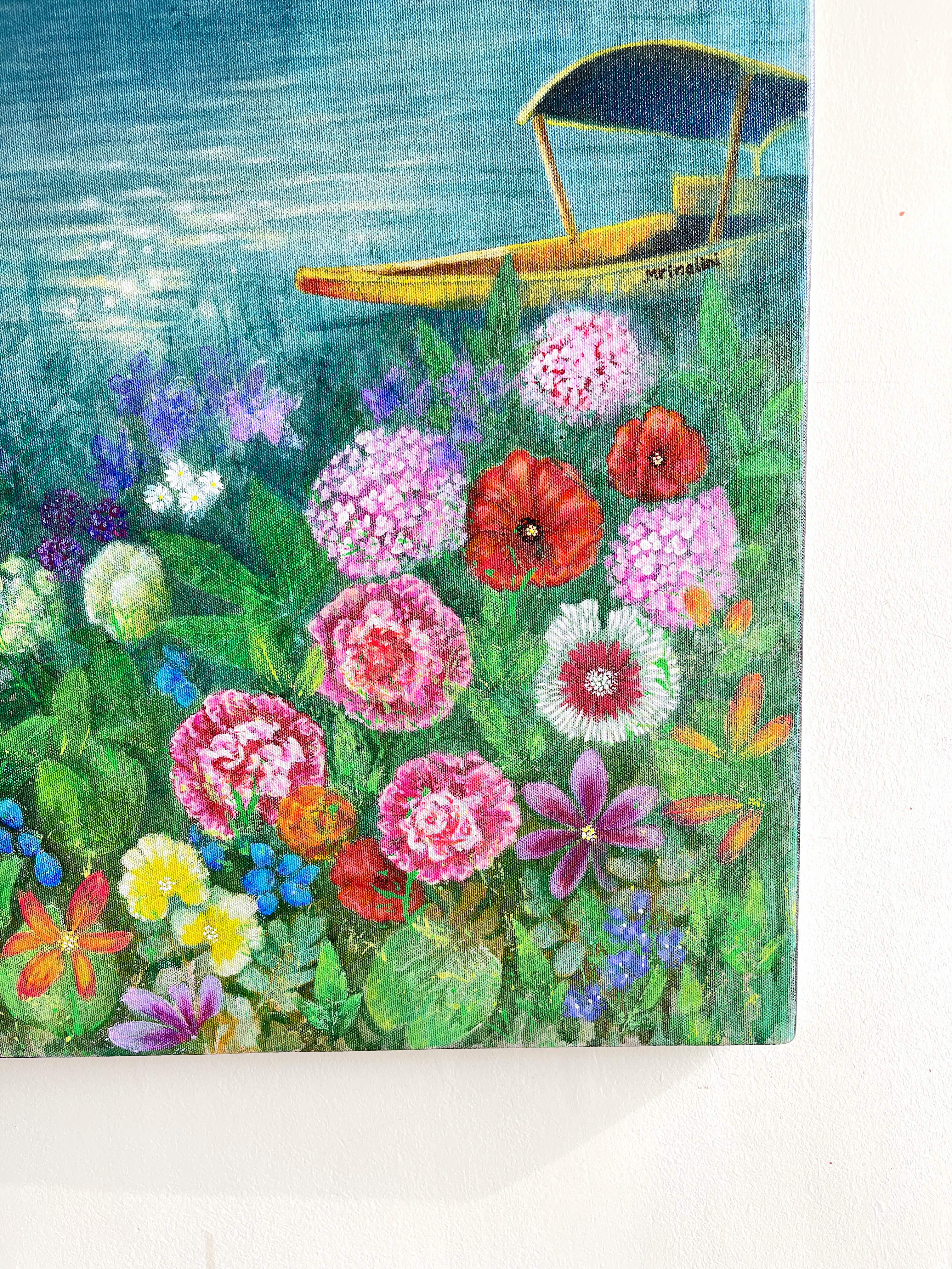 An Ode to Kashmir- a contemporary Mountain Landscape Painting