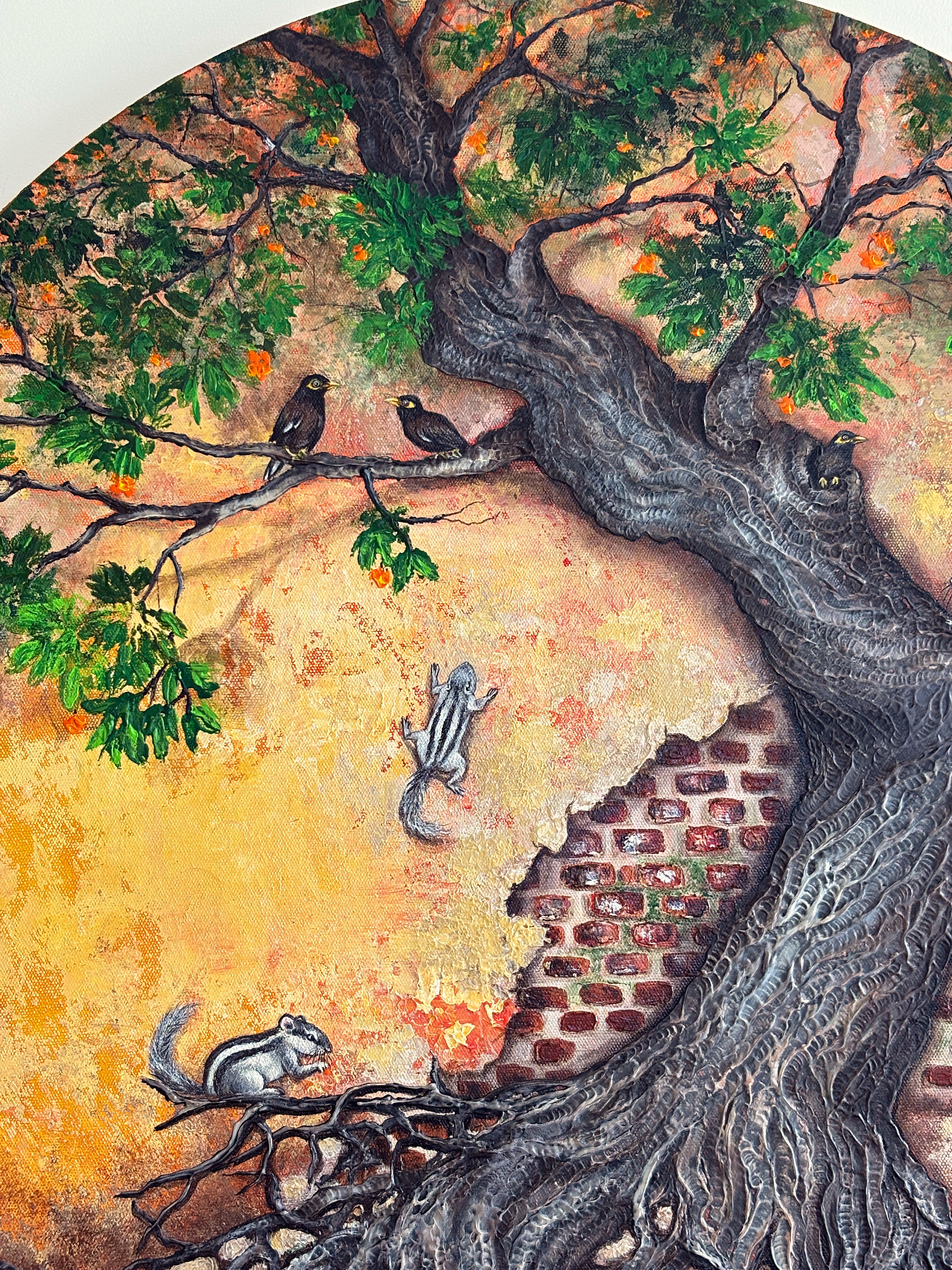 Life's longing for itself- Tree of Life, Original contemporary Indian art