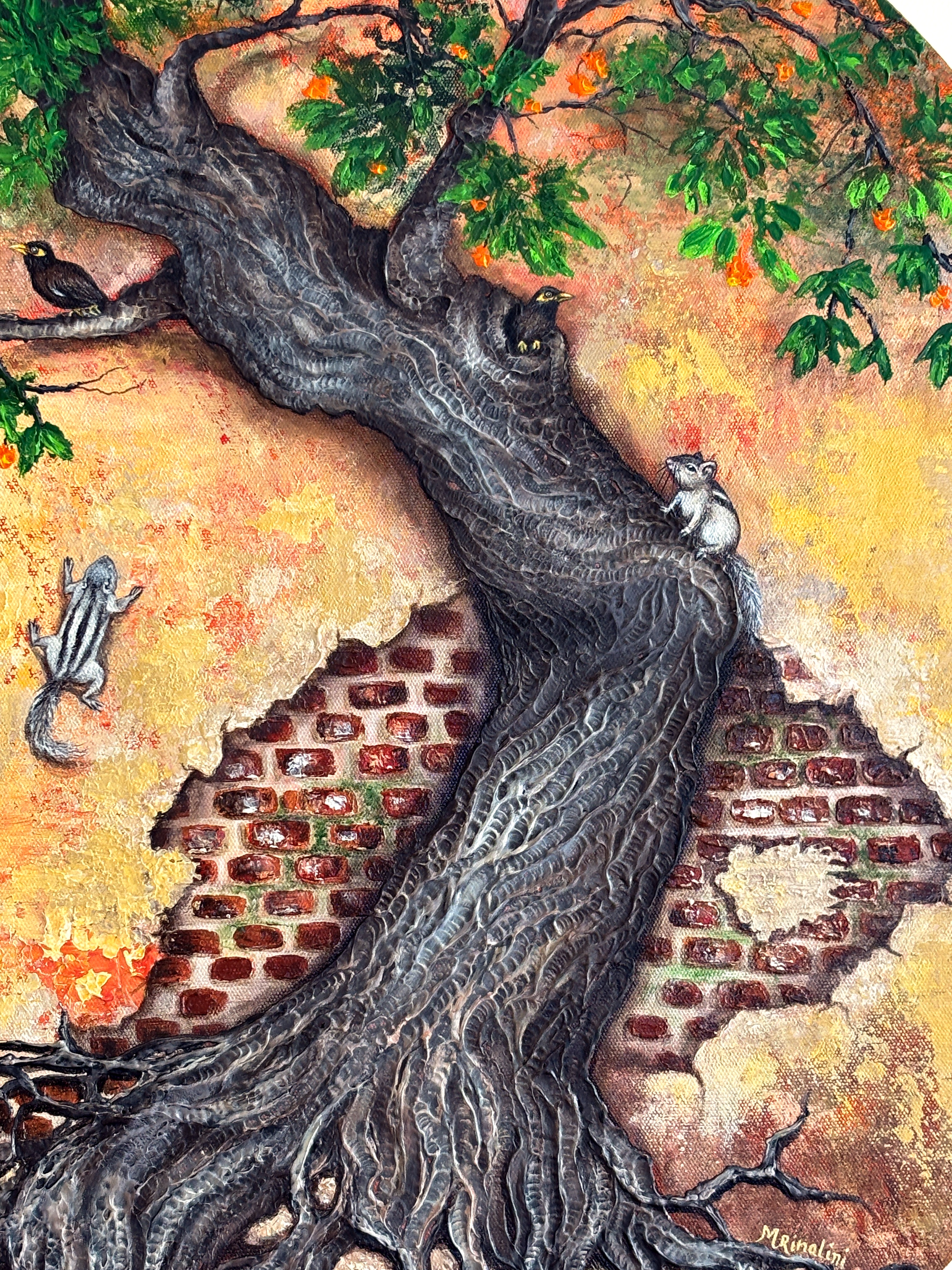 Life's longing for itself- Tree of Life, Original contemporary Indian art