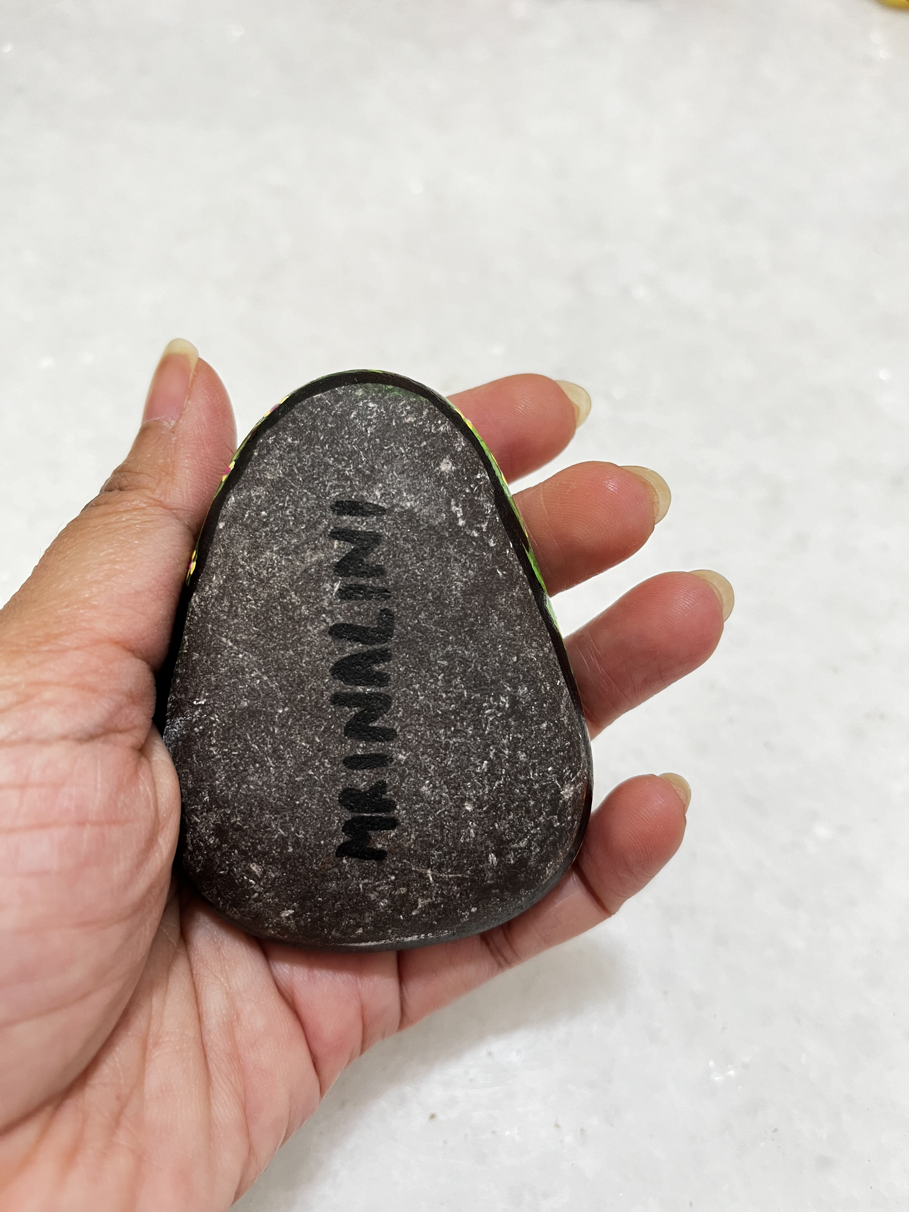 Hand-Painted Rabbit Stone - unique whimsical gifts for rabbit lovers
