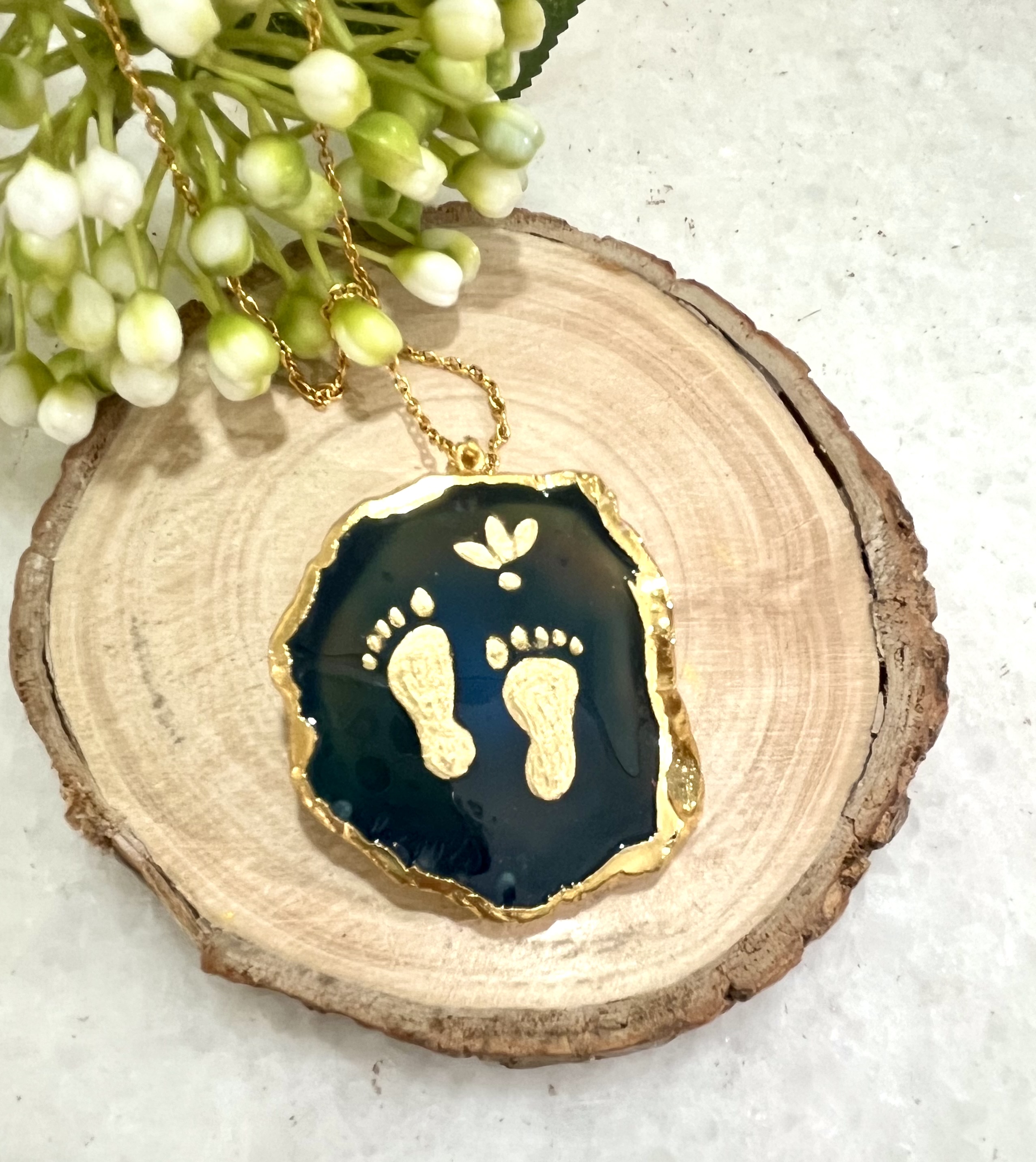 Hand-Painted Lakshmi Pendant | Sacred Festive Jewelry | Unique Diwali Gift – Art Hues