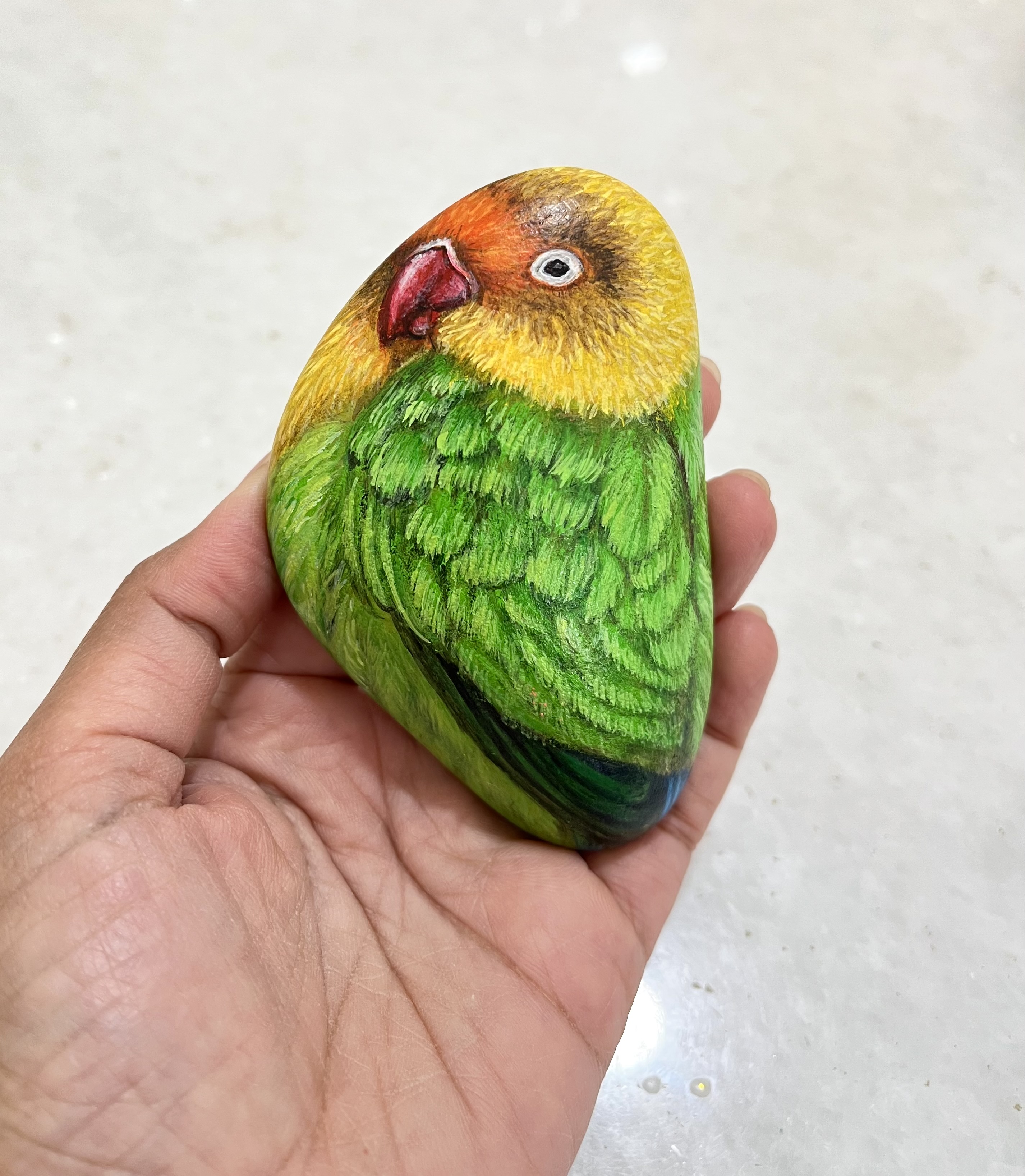Hand-painted Love Bird Rock