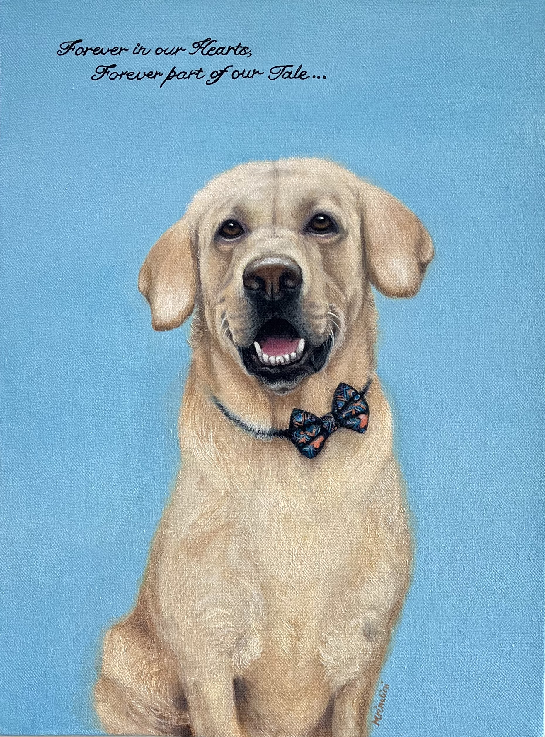 Custom Hand painted Dog Portrait on Canvas