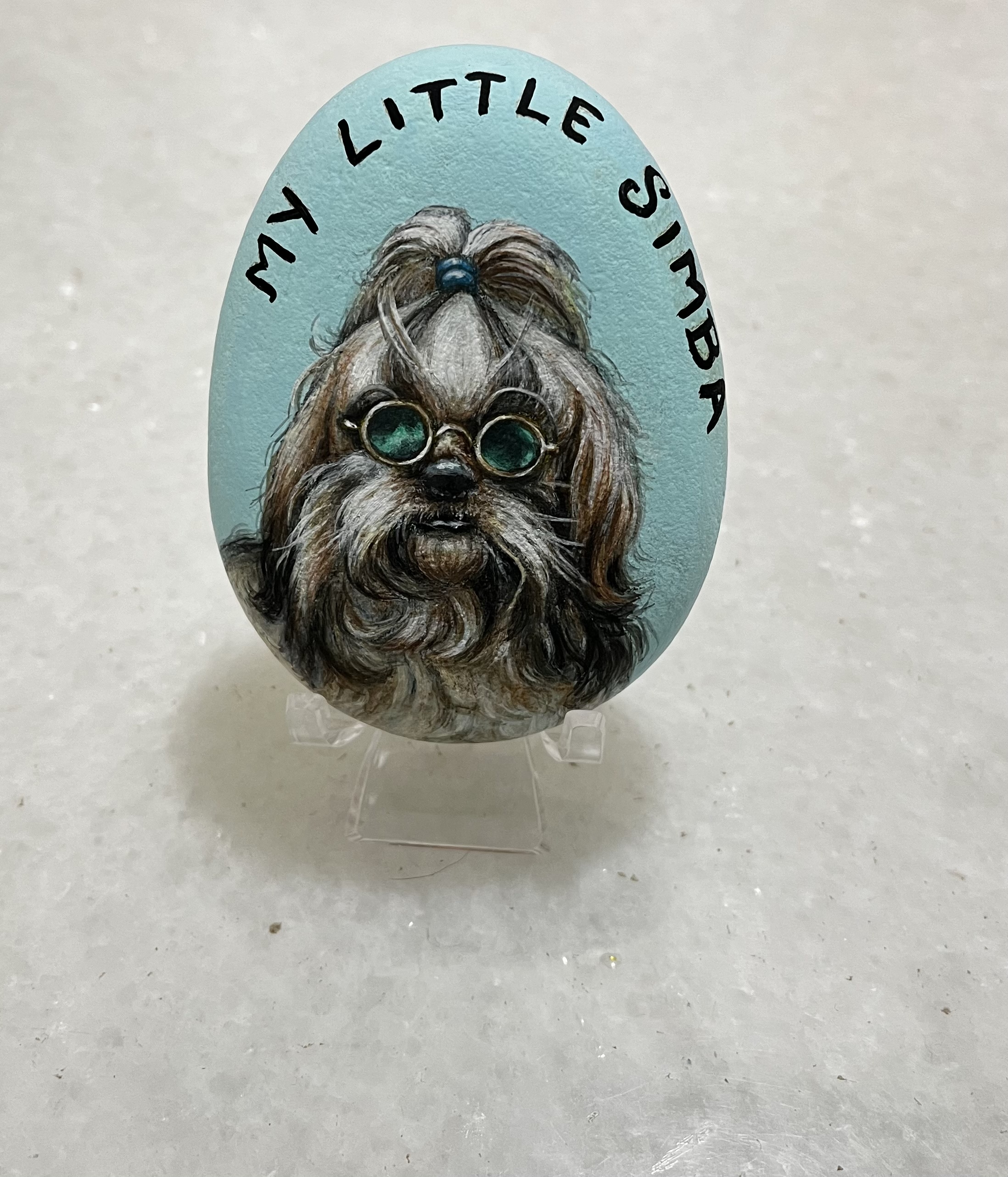 Hand-Painted Pet Portrait Rock
