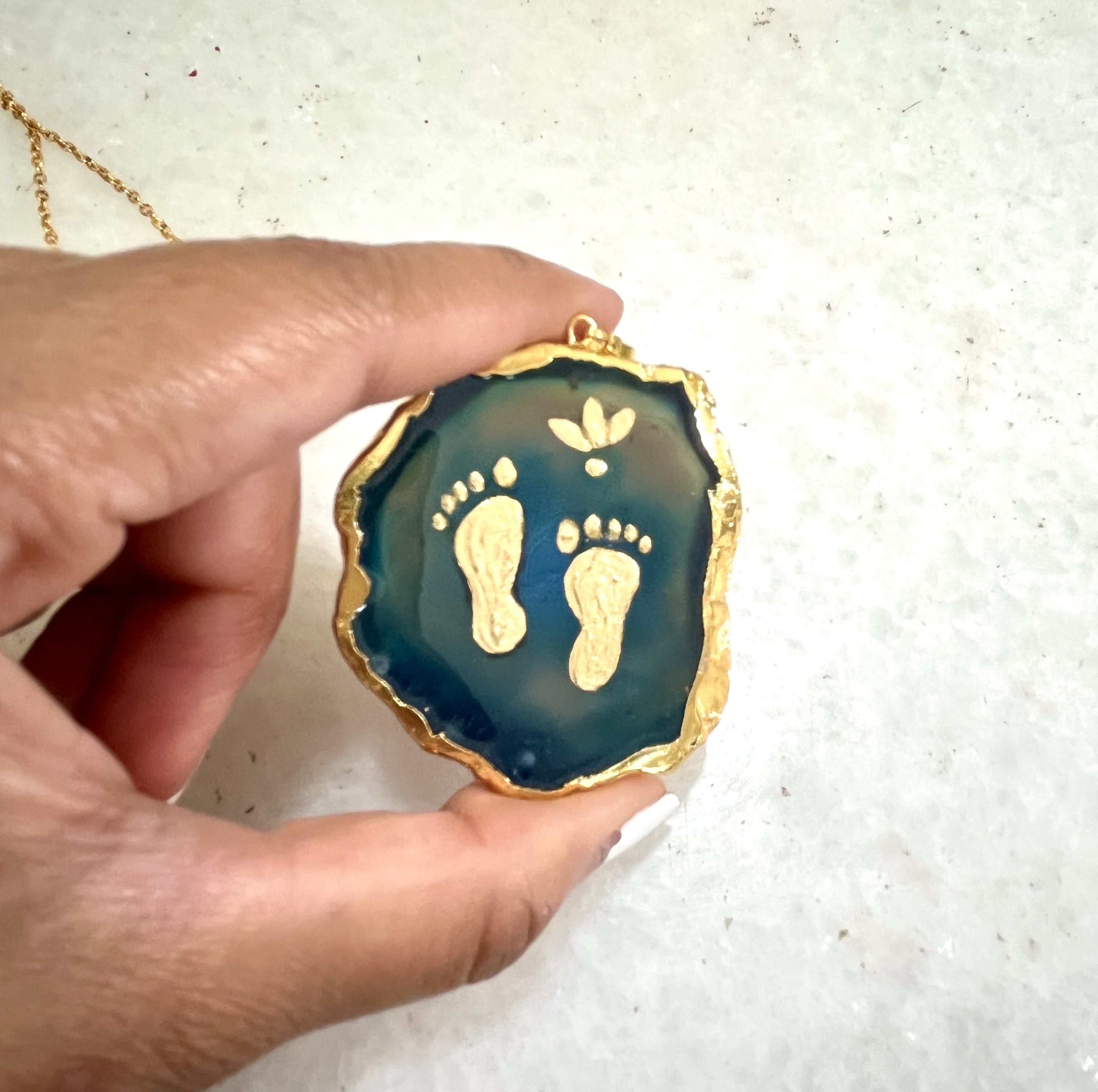 Hand-Painted Lakshmi Pendant | Sacred Festive Jewelry | Unique Diwali Gift – Art Hues
