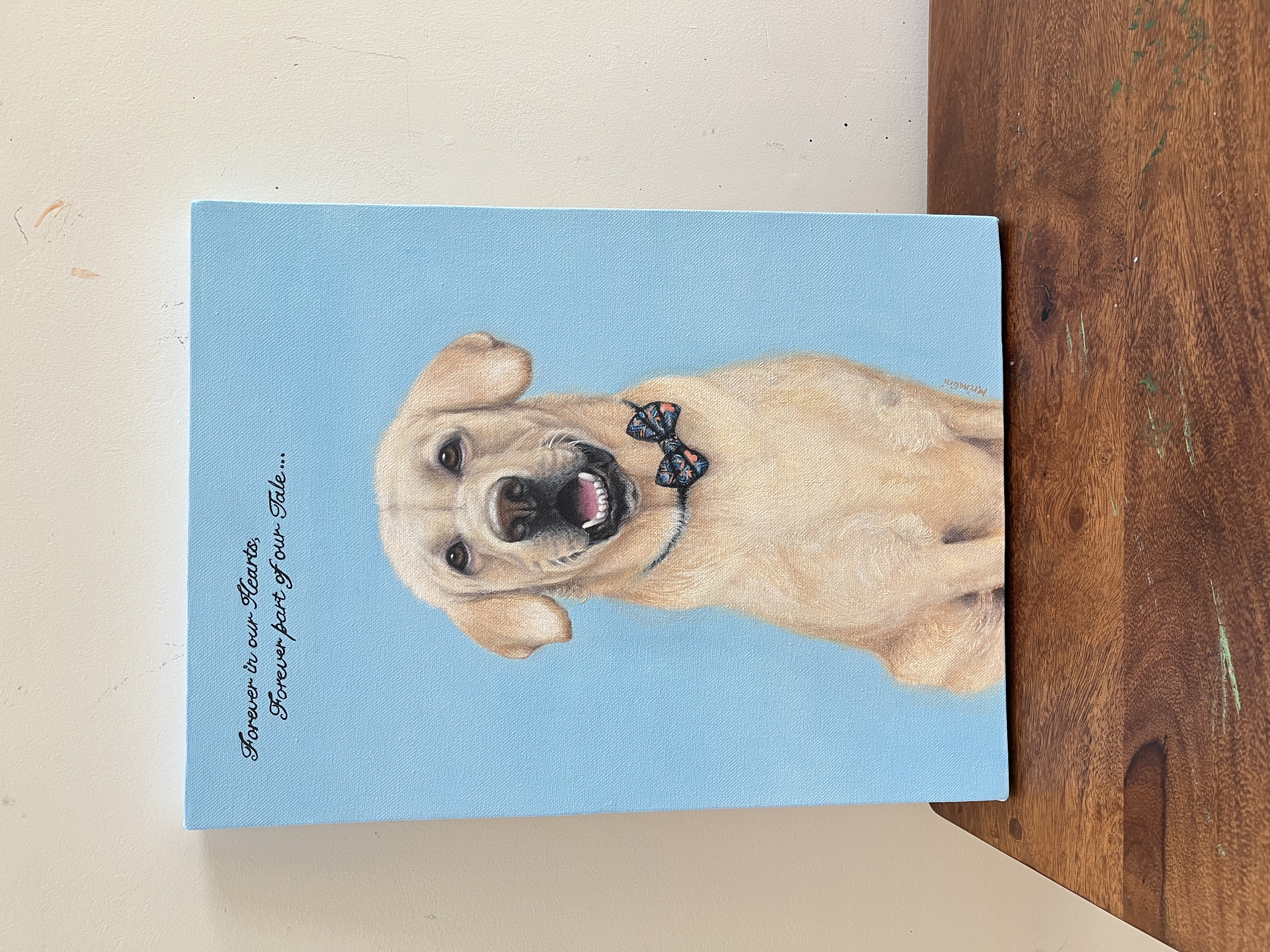 Custom Hand painted Dog Portrait on Canvas