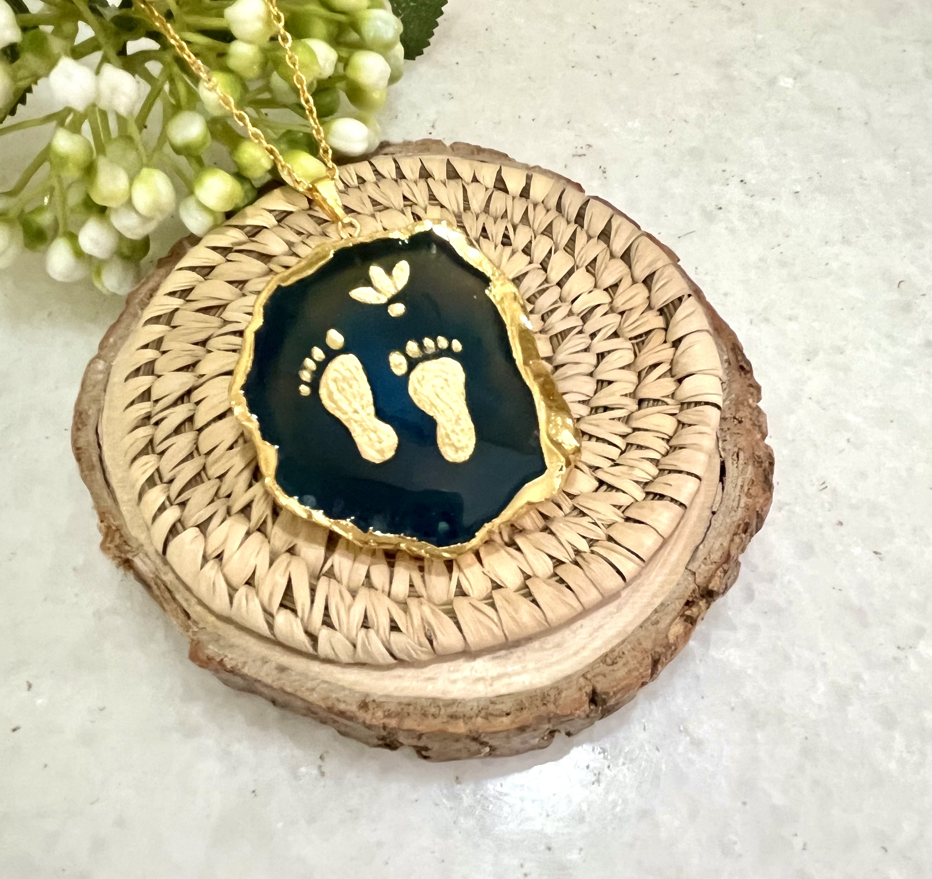Hand-Painted Lakshmi Pendant | Sacred Festive Jewelry | Unique Diwali Gift – Art Hues