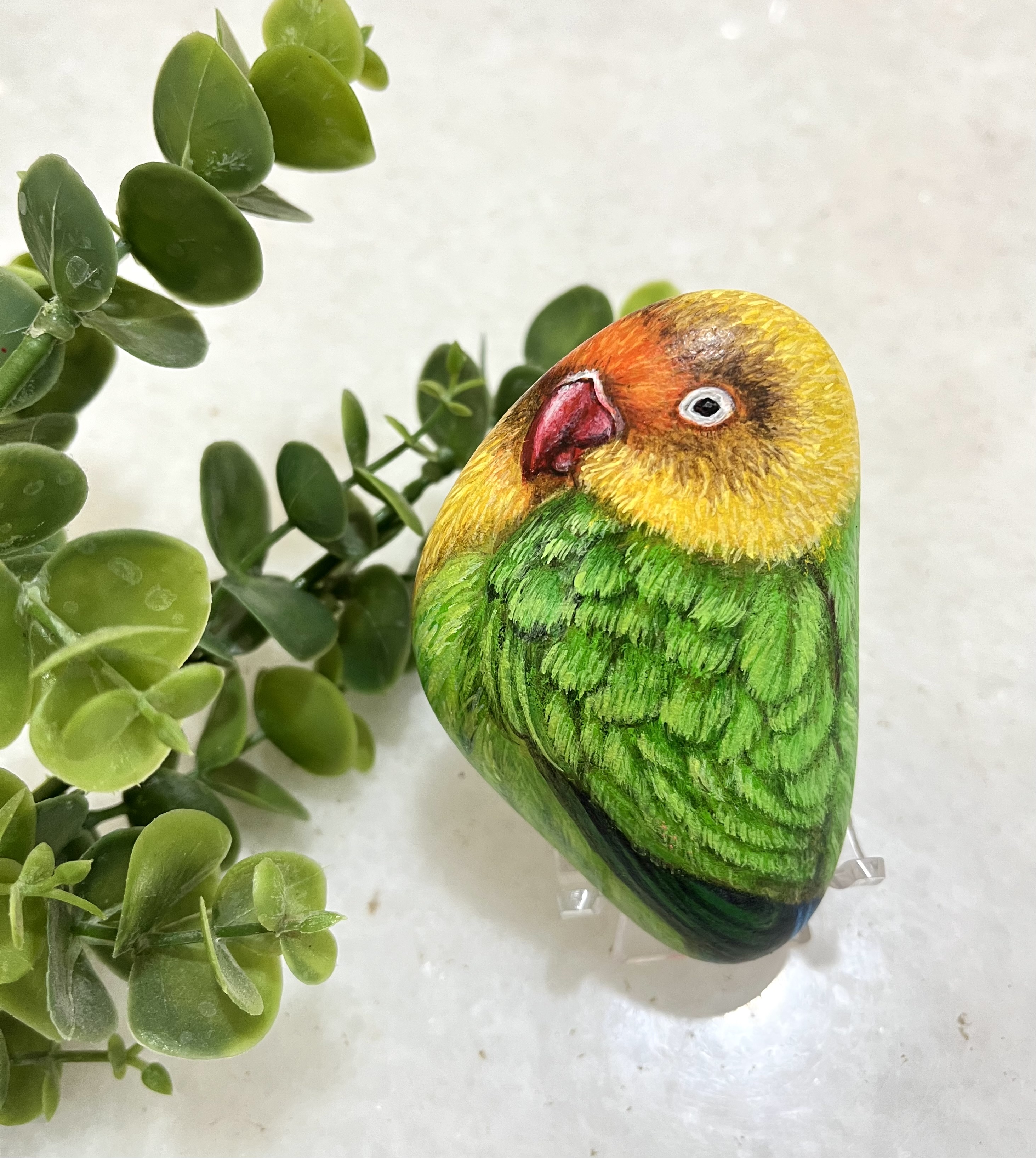 Hand-painted Love Bird Rock