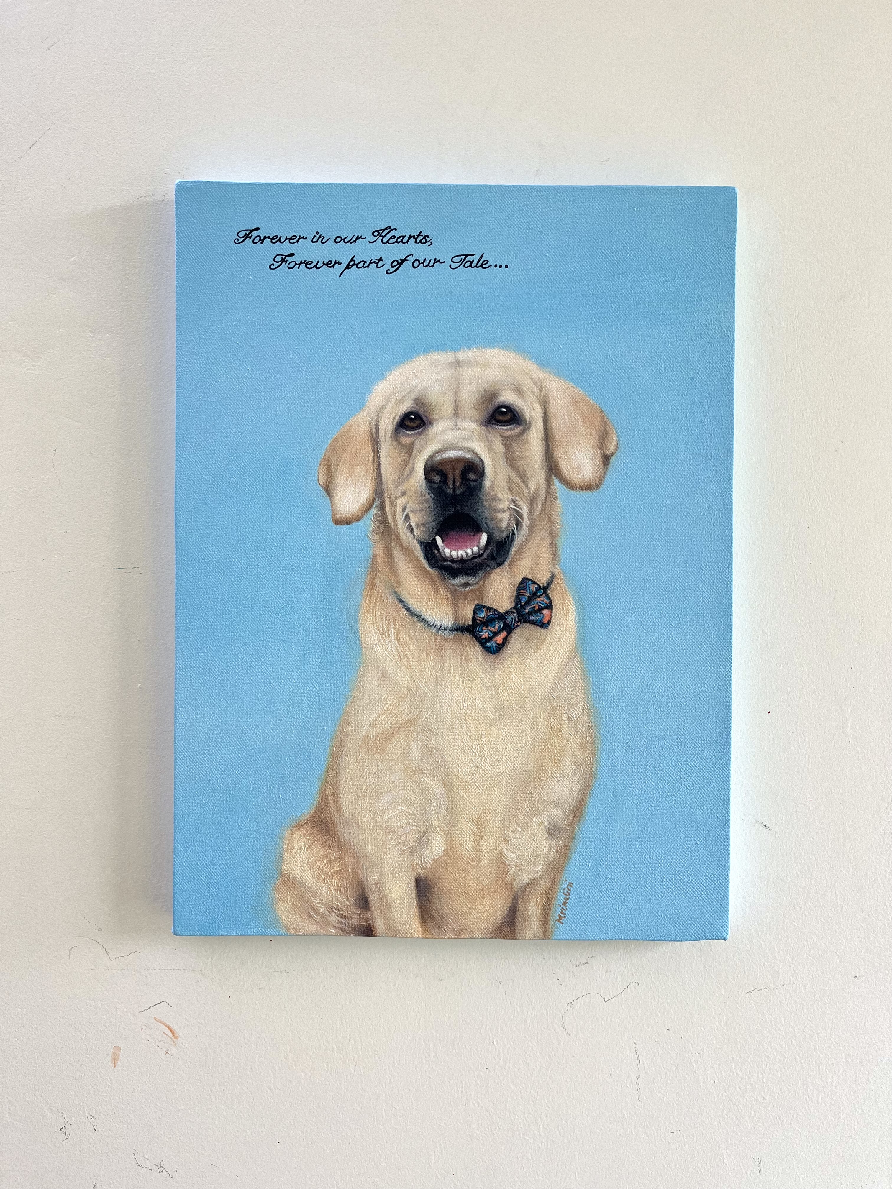 Custom Hand painted Dog Portrait on Canvas
