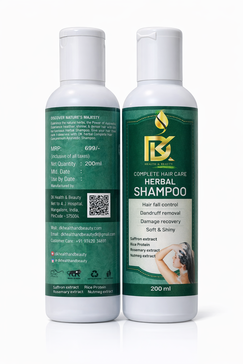 DK COMPLETE  HAIR CARE  HERRBAL HAIR OIL  SHAMPOO  AND HAIR SEERUM  (COMBO )