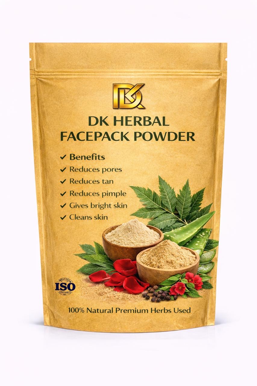 DK Herbal Face Pack – Tan Removal & Pimple Care (25g)