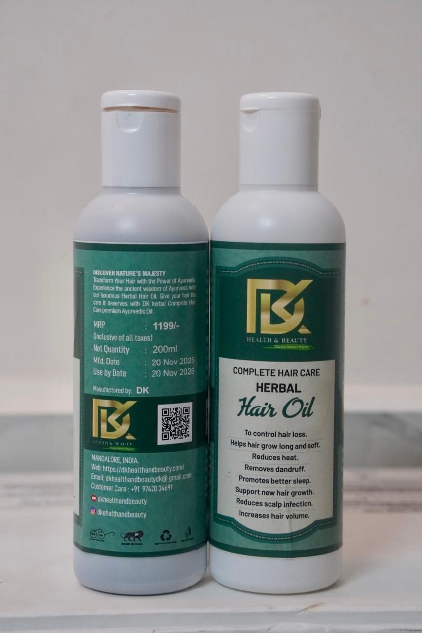 DK Herbal Hair Oil – Ayurvedic Hair Oil (200ml)