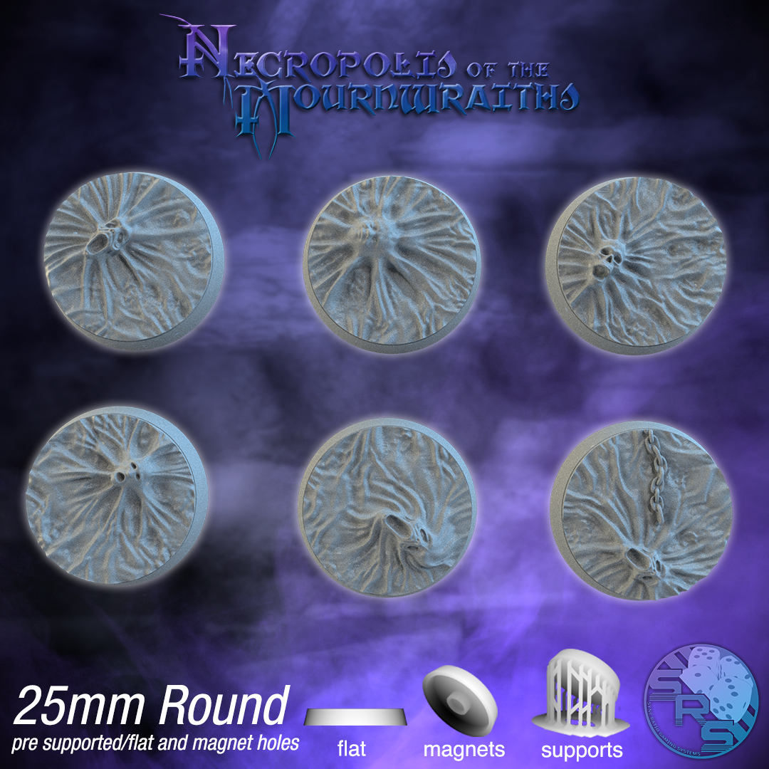Spirit Scenic Bases – Resin 3D Printed Bases for Tabletop Miniatures | 25mm to 120mm Sizes Available