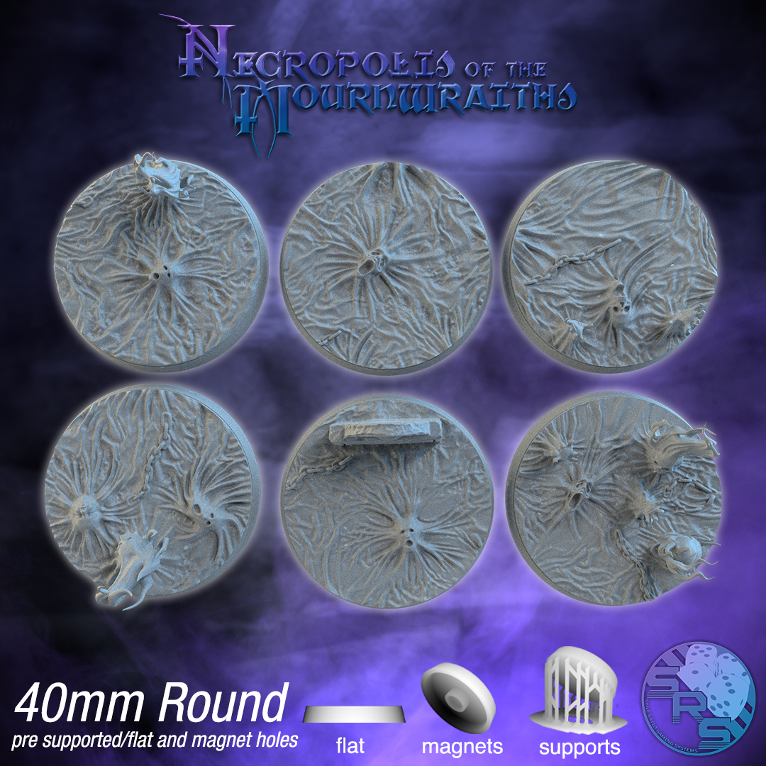 Spirit Scenic Bases – Resin 3D Printed Bases for Tabletop Miniatures | 25mm to 120mm Sizes Available