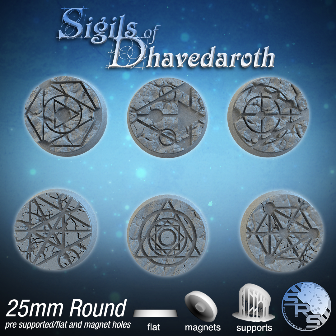 Alchemy Scenic Bases – Resin 3D Printed Bases for Tabletop Miniatures | 25mm to 120mm Sizes Available