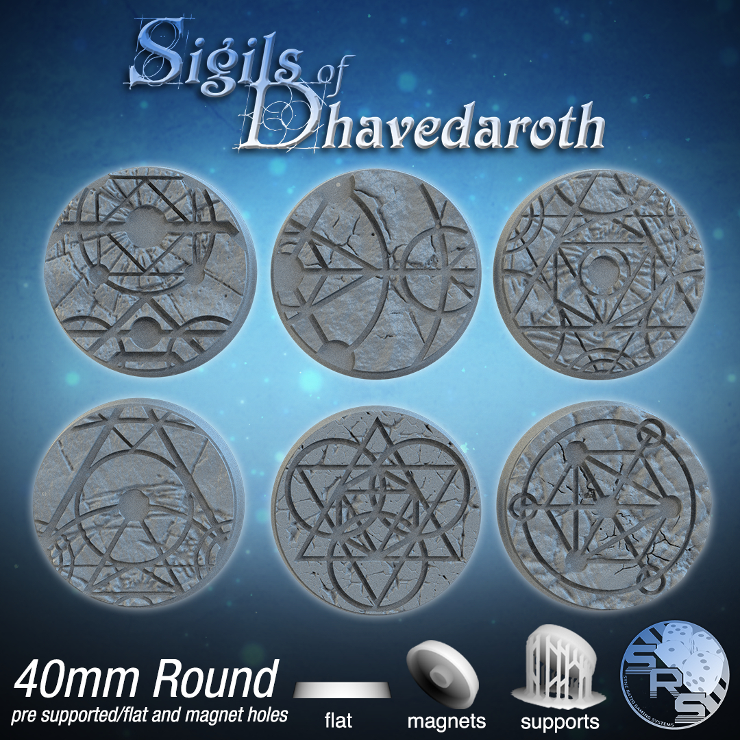 Alchemy Scenic Bases – Resin 3D Printed Bases for Tabletop Miniatures | 25mm to 120mm Sizes Available